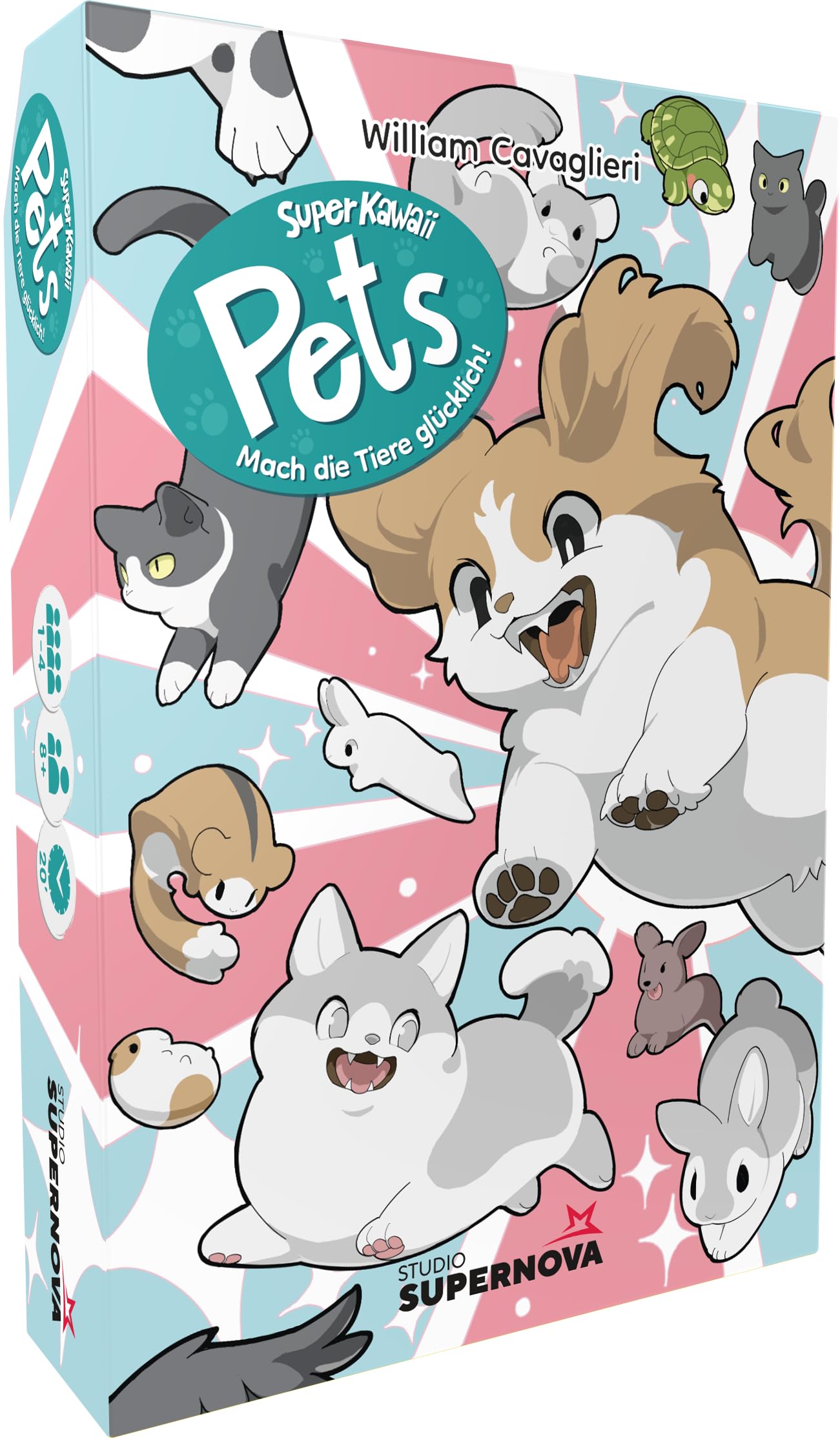 Heidelberger Spieleverlag HeidelBär Games Super Kawaii Pets - Fun Card Game with Cute Pets - Easy Family Game with Cute Animal Artworks - German - 1-4 Players - From 8 Years