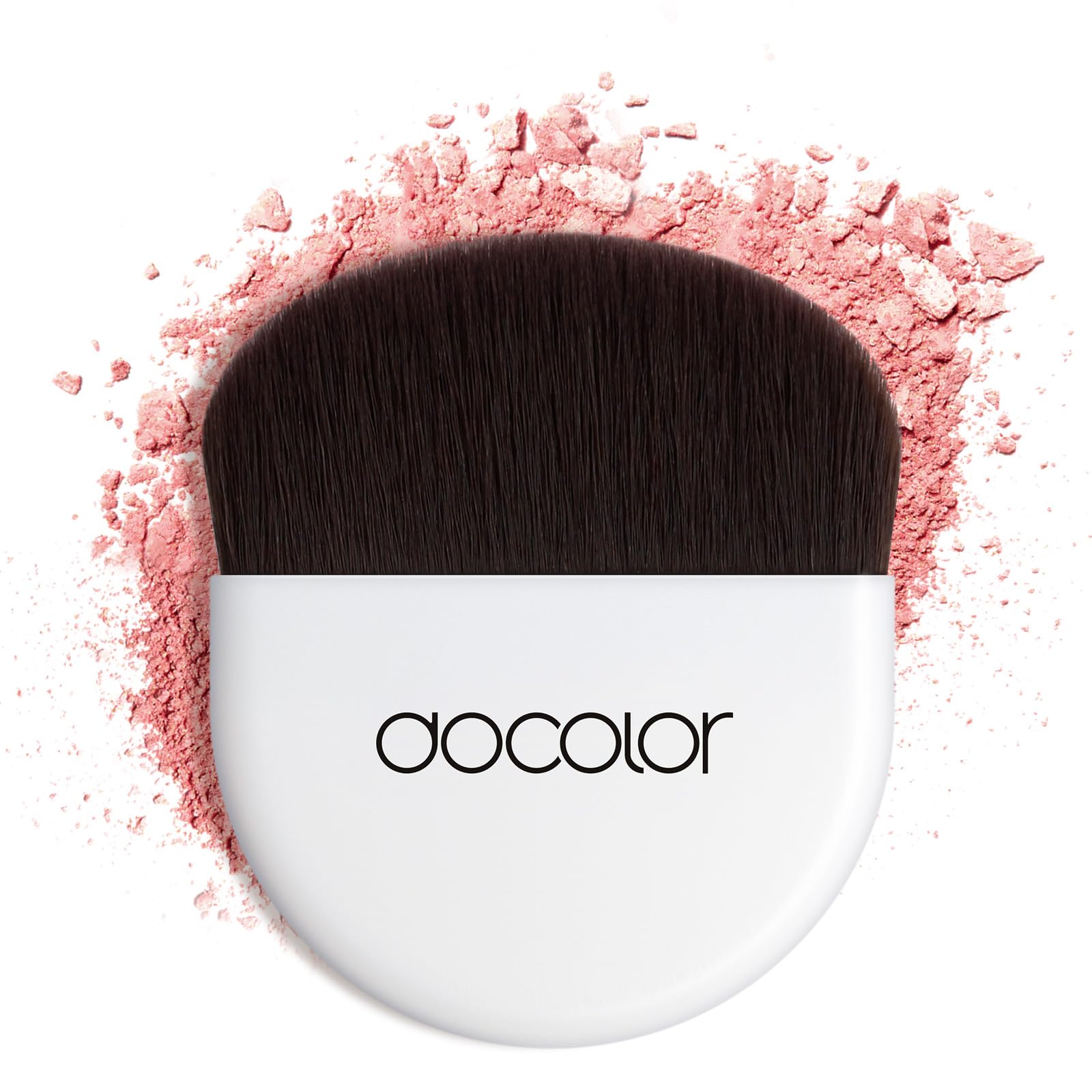 docolor Du Color Cheek Brush, Powder Brush, Highlight, Makeup, Popular, Small, Large, Fluffy, Flat, Ultra Fine, Makeup Brush, Fiber Bristles, Soft, Easy to Use, Cosmetic Tool, Portable : Beauty