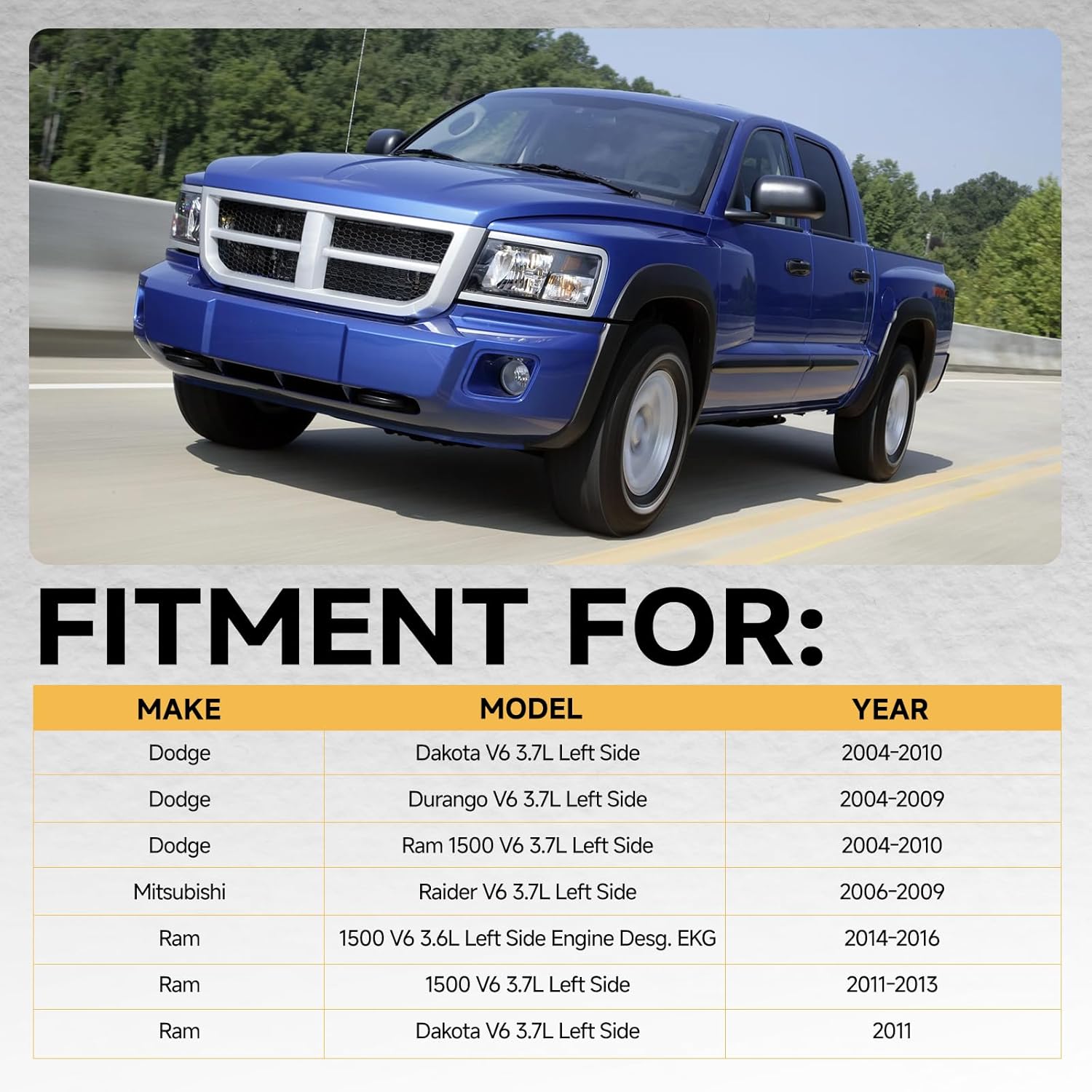 Left Side Exhaust Manifold Kit, Fit Dodge Dakota 2004-2011, Durango 2004-2009, Ram 1500 2004-2013 3.7L/2014-2016 3.6L EKG, Mitsubishi Raider 2006-2009, OE 674-417, 53032613AC/AA/AB
