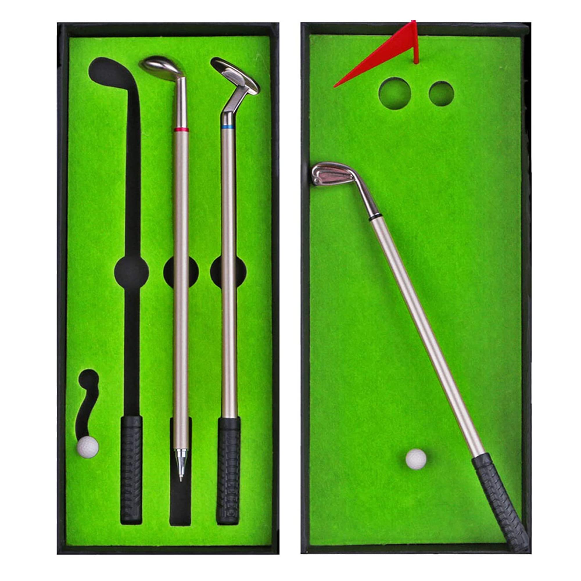 Mini Set di Penne da Golf con Bandiera a Palline, Mazze Golf Decorazioni Cancelleria