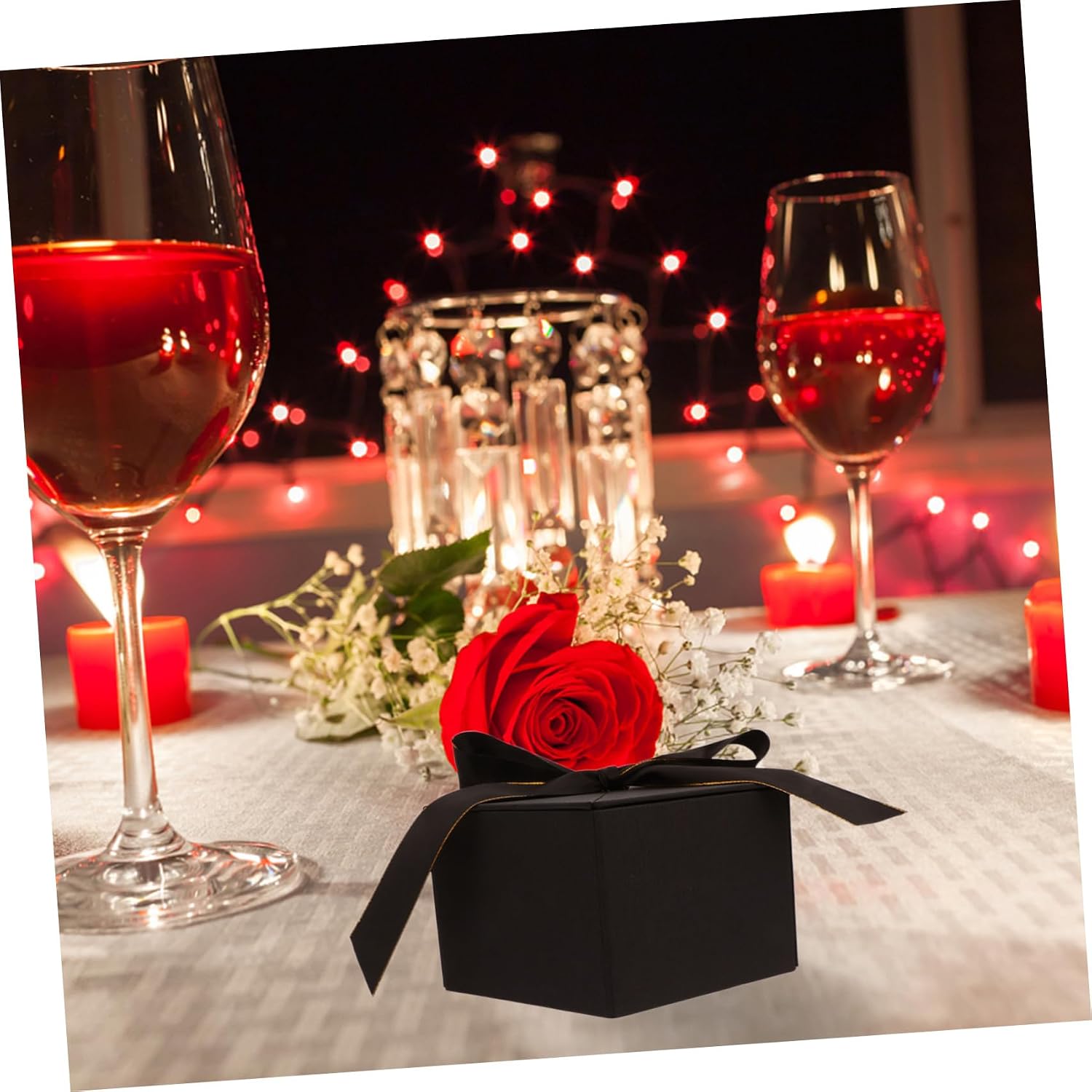 PLAFOPE 1pc Hexagon Container for Weddings Festivals Unique Romantic Packing Box for Candy Elegant Design for Valentine's Day Birthdays Special Occasions