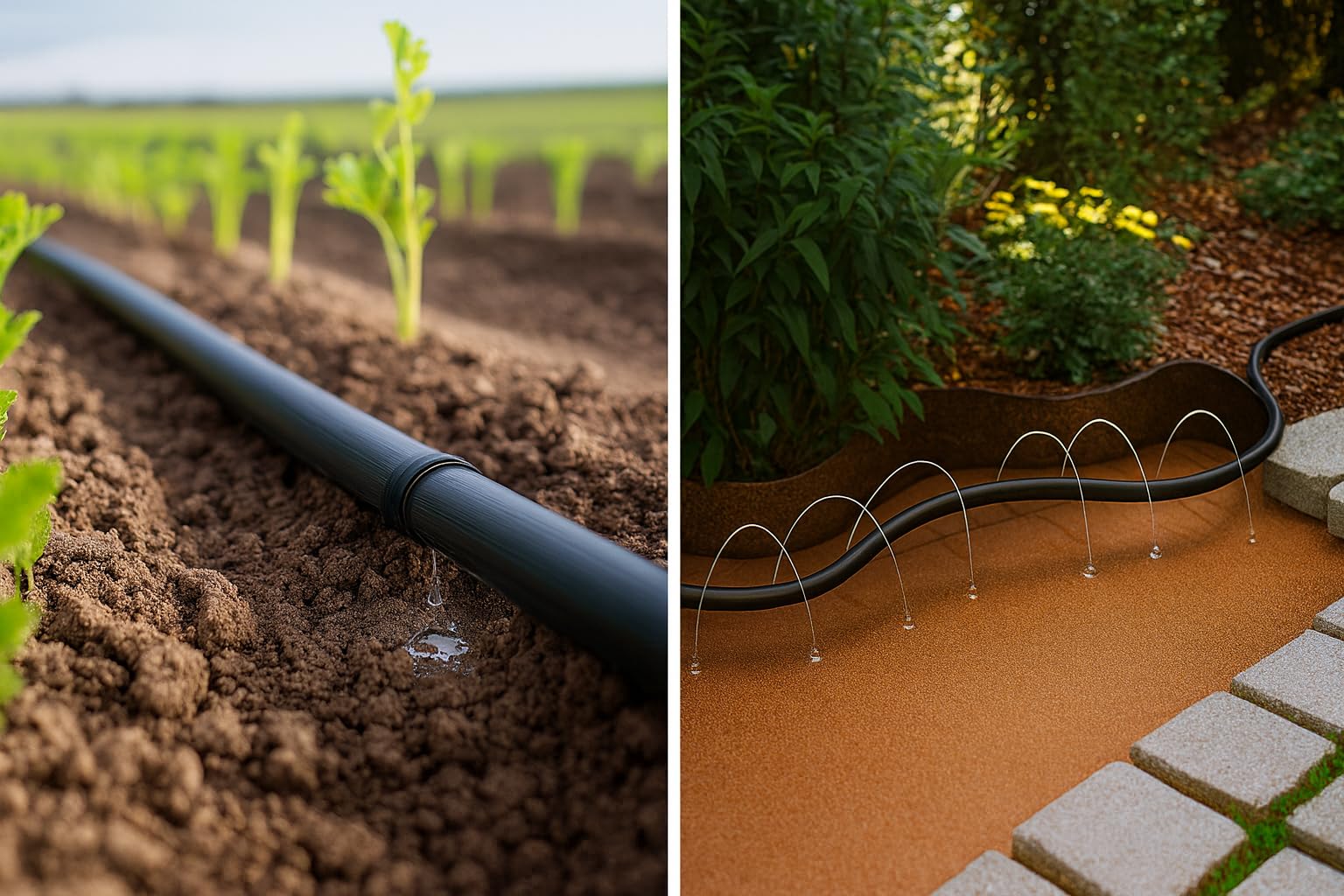 UZMAN Tuyau D'arrosage Goutte à Goutte De 50 M - 16 Mm - Espacement Des Gouttes : 33 Cm