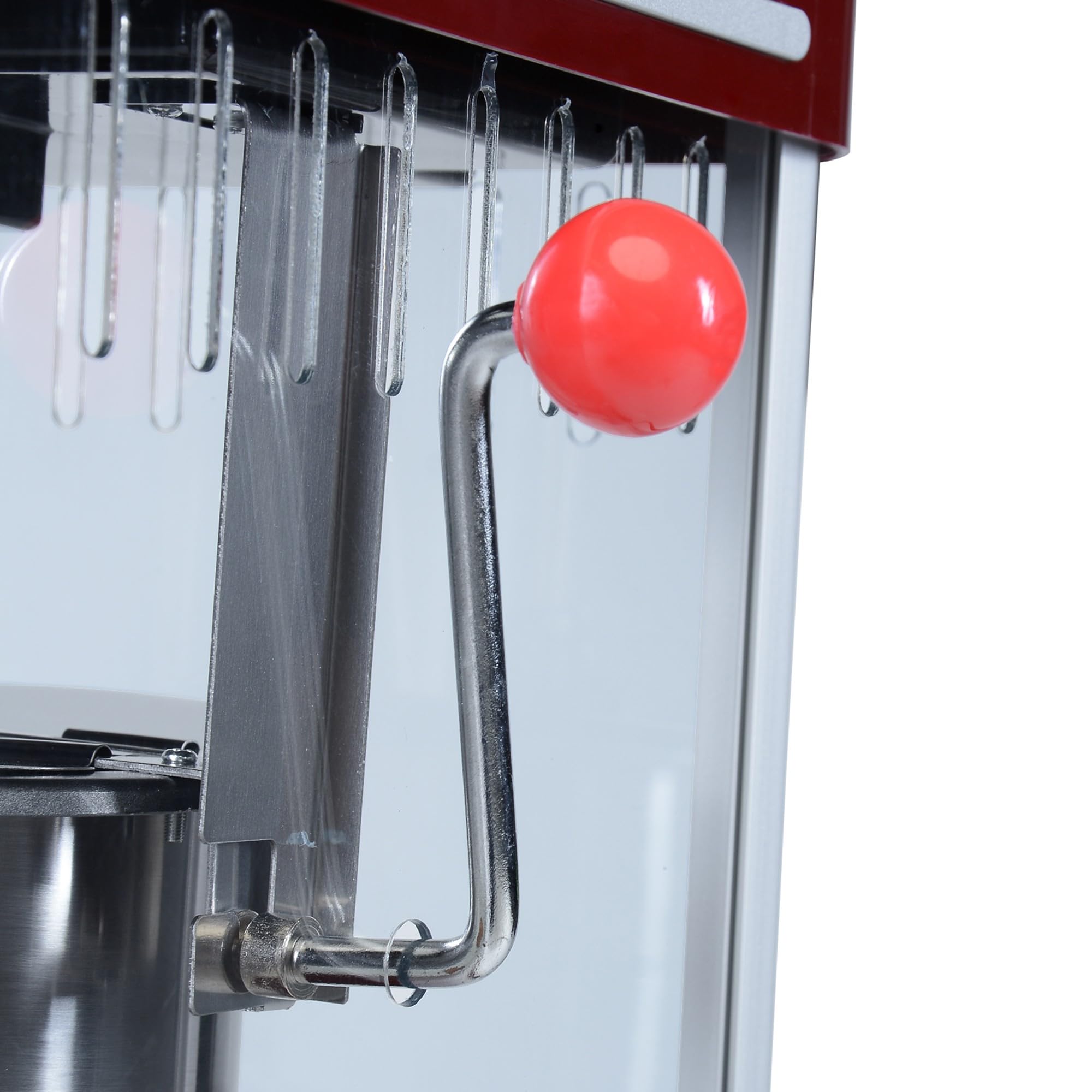 Jago® Maszyna do popcornu retro – 60 l/h, 200 g/10 min, garnek ze stali nierdzewnej, do słonego popcornu – wygląd w stylu lat 50., profesjonalna maszyna robienia, automat