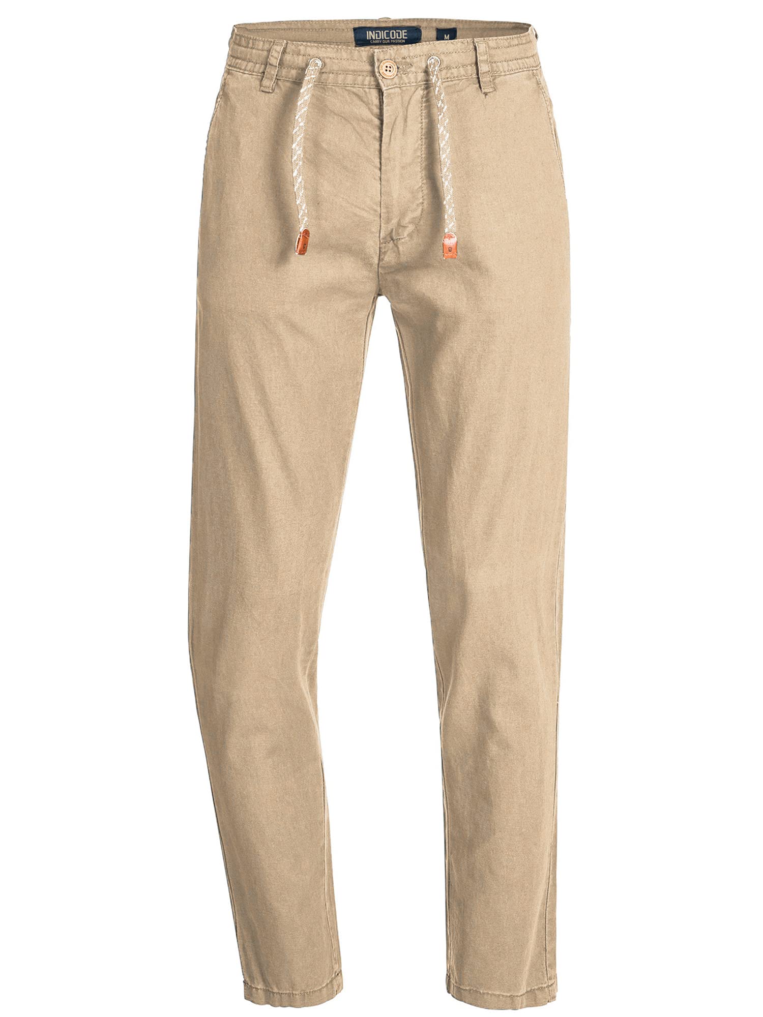Indicode Hommes Veneto Pants | Pantalon en Lin et Coton