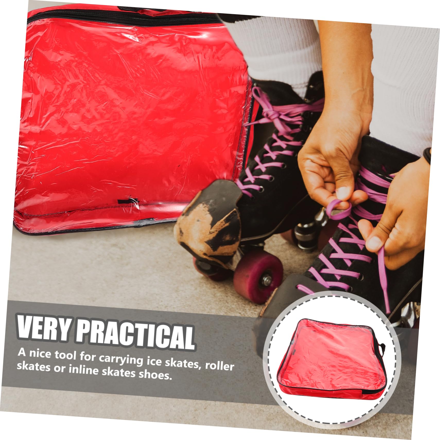 OSOLADY Capacity Roller Skate Bag Practical Storage Container for Inline Skates Stylish and Convenient Skating Organizer for and Storage