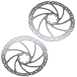 ZTTO Rotors Bike Disk Brakes 2x for Bikes/Ebikes, Front and Rear Set, 180mm (Surface 604 Shreds/Quads)