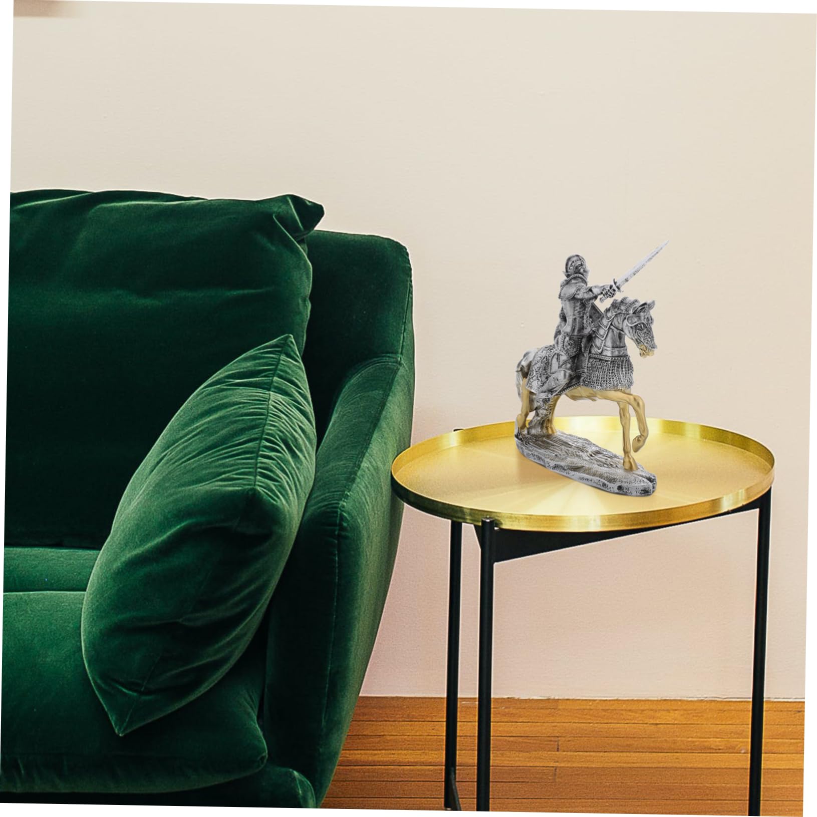 Vintage Wachsoldat Statue aus Kunstharz für Schreibtischdekoration | Silber, Feine Verarbeitung mit Detailreicher Ausführung, Vielseitig Platzierbar für Büro und Zuhause