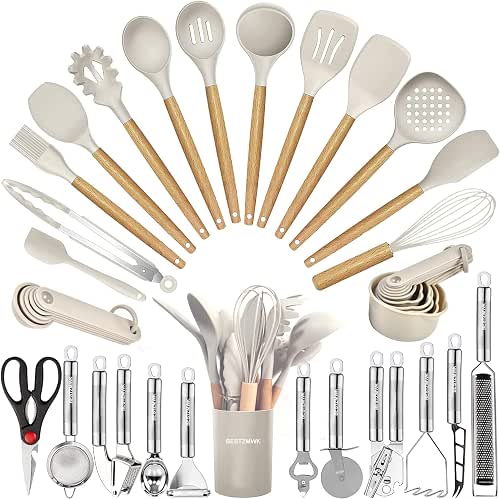 Kitchen Utensils Set- 35 PCs Cooking Utensils with Grater,Tongs, Spoon
