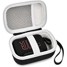 Hard Carrying Case for JBL Go 5/Go 4/Go 3 Bluetooth Speaker, Travel Storage Bag with Soft Lining, Mesh Pocket, Wrist Strap and Carabiner for Hiking, Camping and Travel - Gray Inner, Case Only