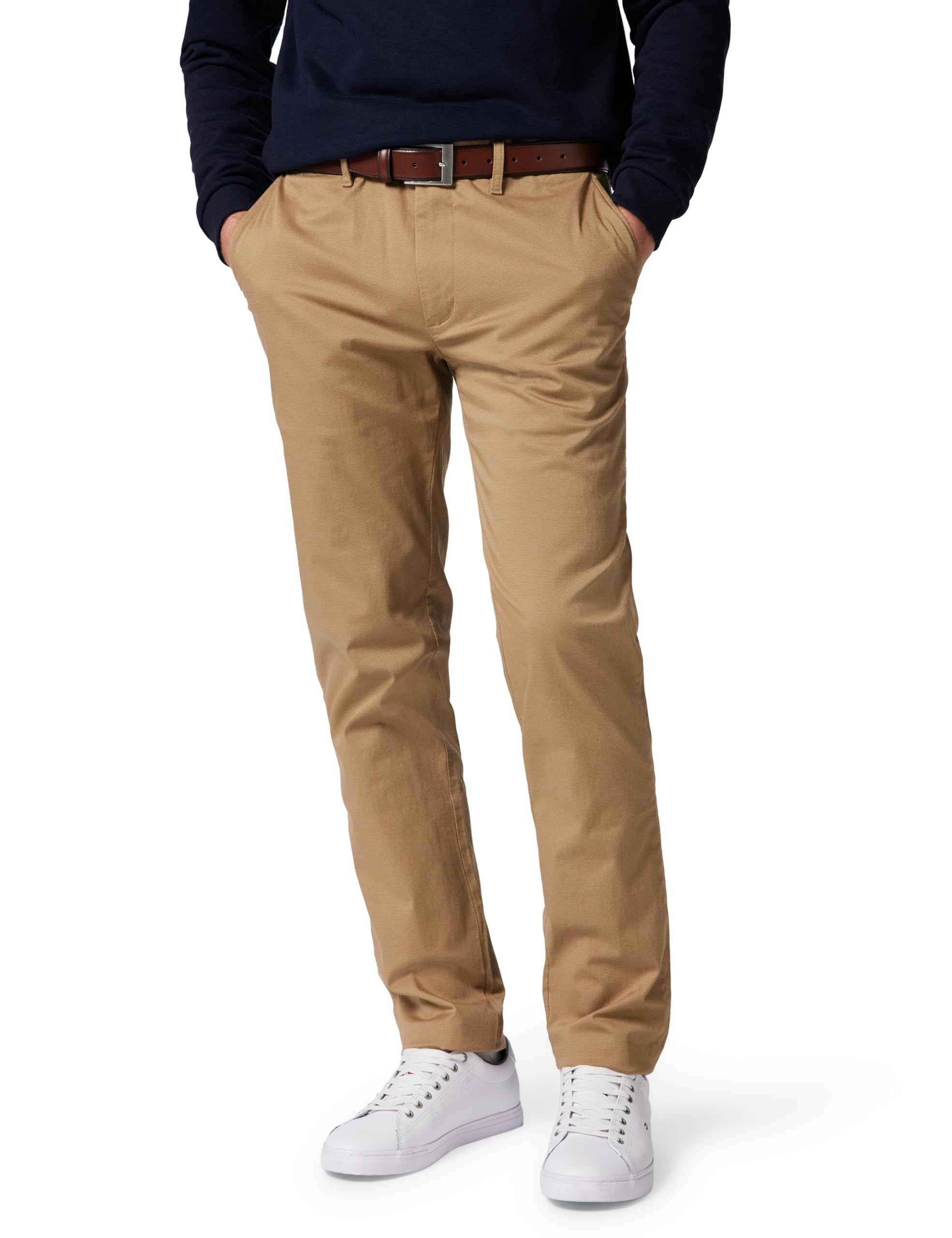 Tommy Hilfiger Men’s Denton Straight Leg Chinos, Beige (Safari Canvas), 29W/32L
