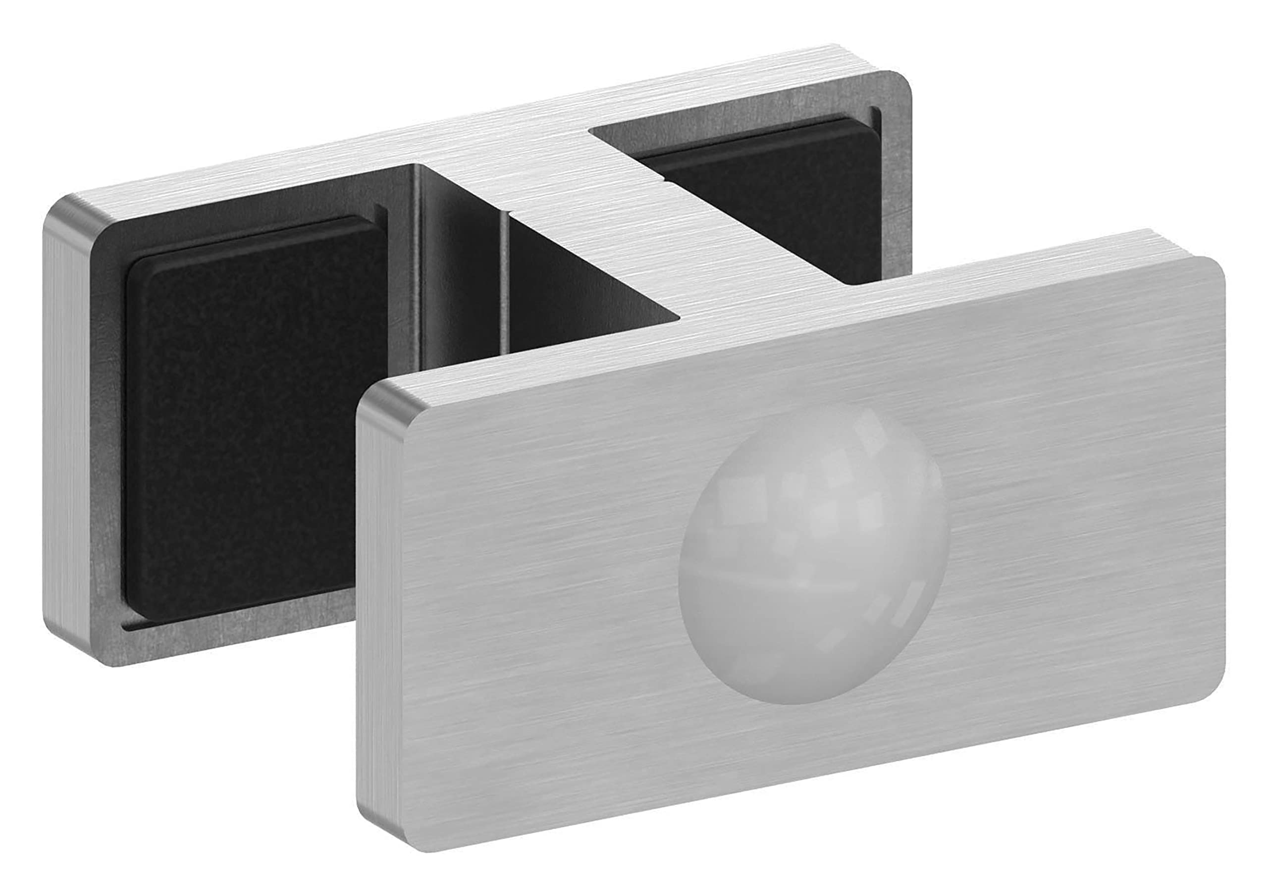 STEINBACHER© | Morsetto per vetro in acciaio inox/allineatore per vetro per parapetti interamente in vetro, V2A