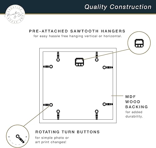 Vista 54 de MCS Master & Co. Foundry Gallery - Marco metálico de pared color negro, 16 x 24 pulgadas sin paspartú