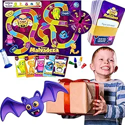 Brinquedo Senhor Malvadeza Jogos de tabuleiro dobravel portatil infantil humor comédia 100 desafios engraçados para crianças presente menino 7 anos aniversário menina