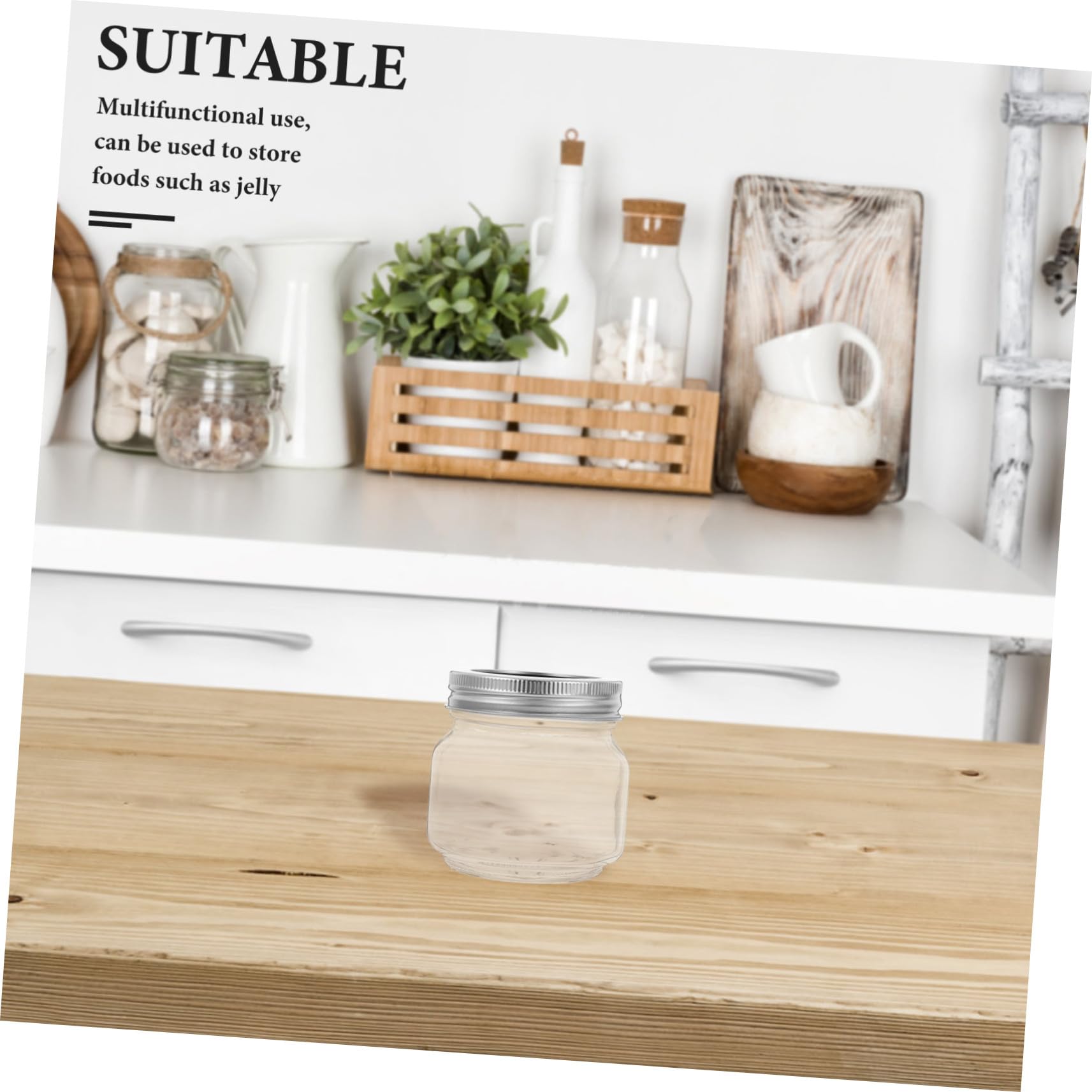 Cabilock 6stücke Luftdichte Aufbewahrungs-gläser mit Deckel Kleine Einmachgläser aus Glas Transparent mit Luftdichtem Verschluss für Salate Gelees und Mehr