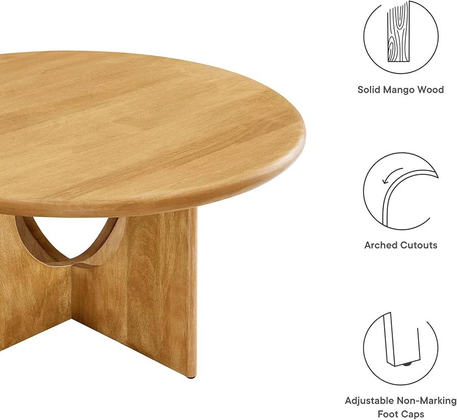 Amazon.com: Modway EEI-6594-OAK Rivian Round 34 Amazon.com: Modway EEI-6594-OAK Rivian Round 34
