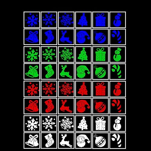 Miniatura 6 de Luces de proyector de Navidad, interior/exterior, 12 patrones, proyector LED de copo de nieve, decoraciones de Navidad para fiestas de Navidad,