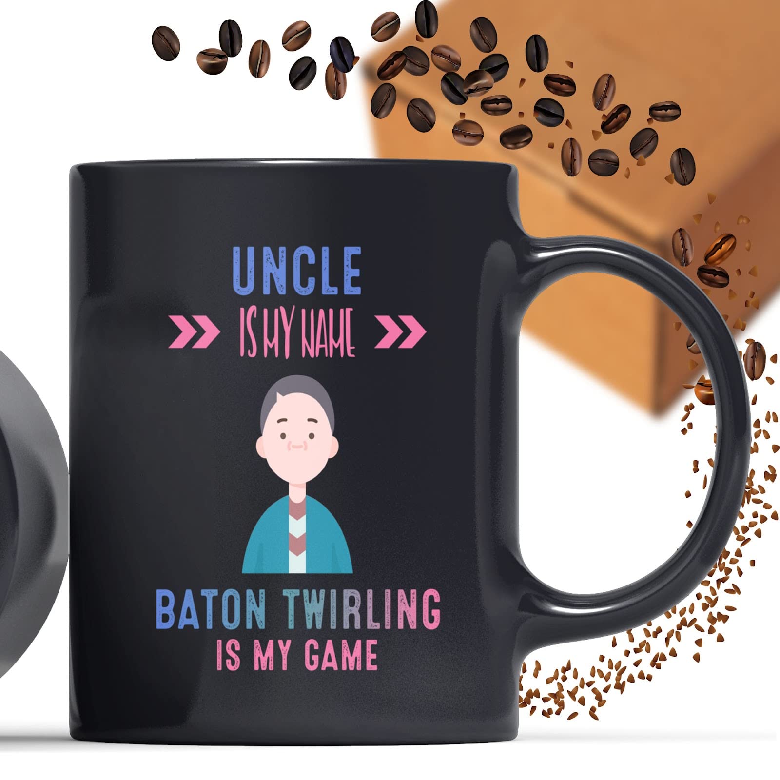 Coffee Mug Uncle Is My Name Baton Twirling Is My Game Funny for Men Women Coworker Family Lover Special Gifts for Birthday Christmas Funny Gifts Presents Gifts 988956