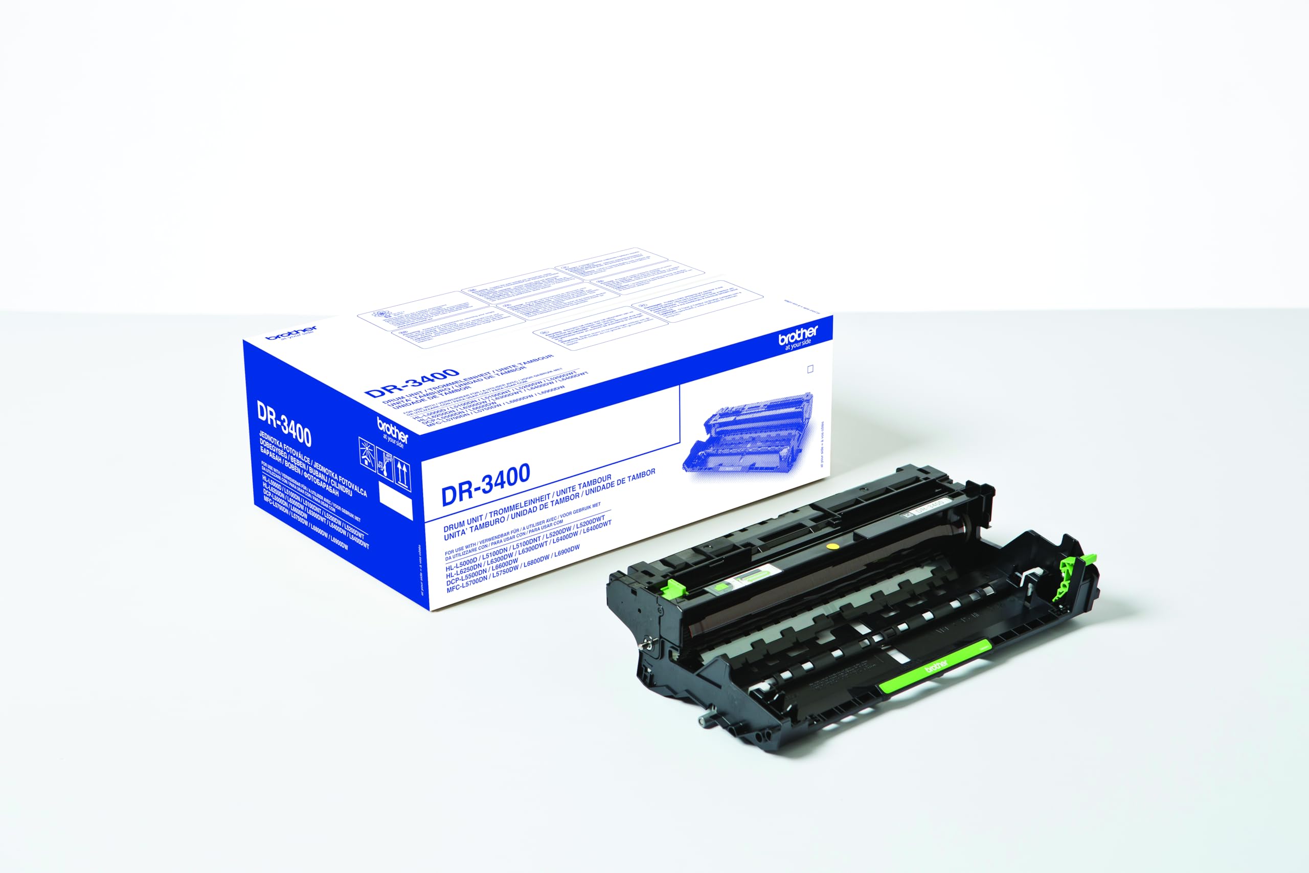 Brother DR3400 Tamburo Originale per Stampanti HLL5000D, HLL5100DN, HLL5200DW, HLL6300DW, DCPL5500DN, MFCL5700DN, MFCL5750DW, DCPL6600DW, MFCL6800DW, Capacità fino a 30.000 Pagine