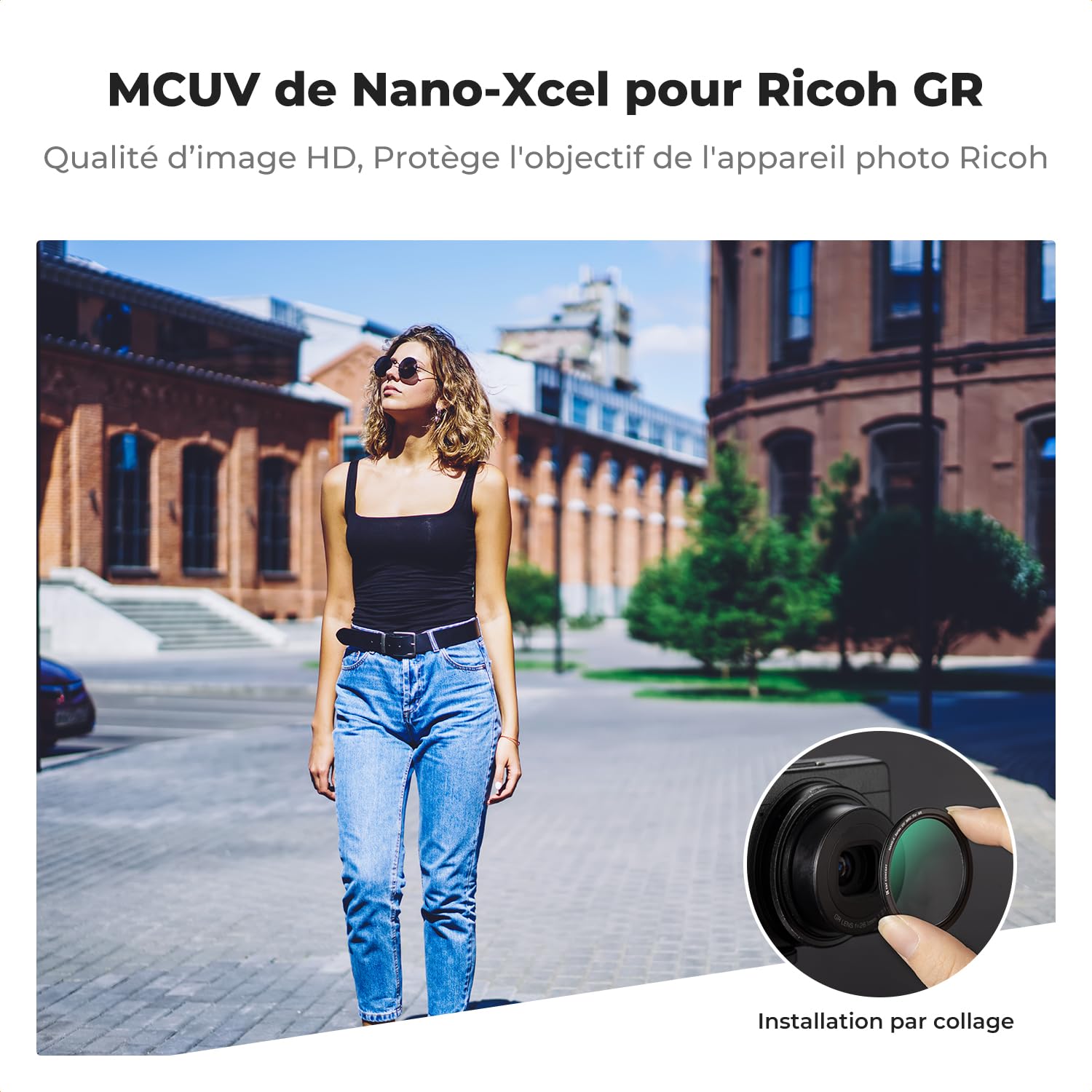 K&F CONCEPT Kit de Filtre UV Protection Compatible avec Ricoh GR | pour Ricoh GR II/GR III/GR IIIx/GR 4,FP704