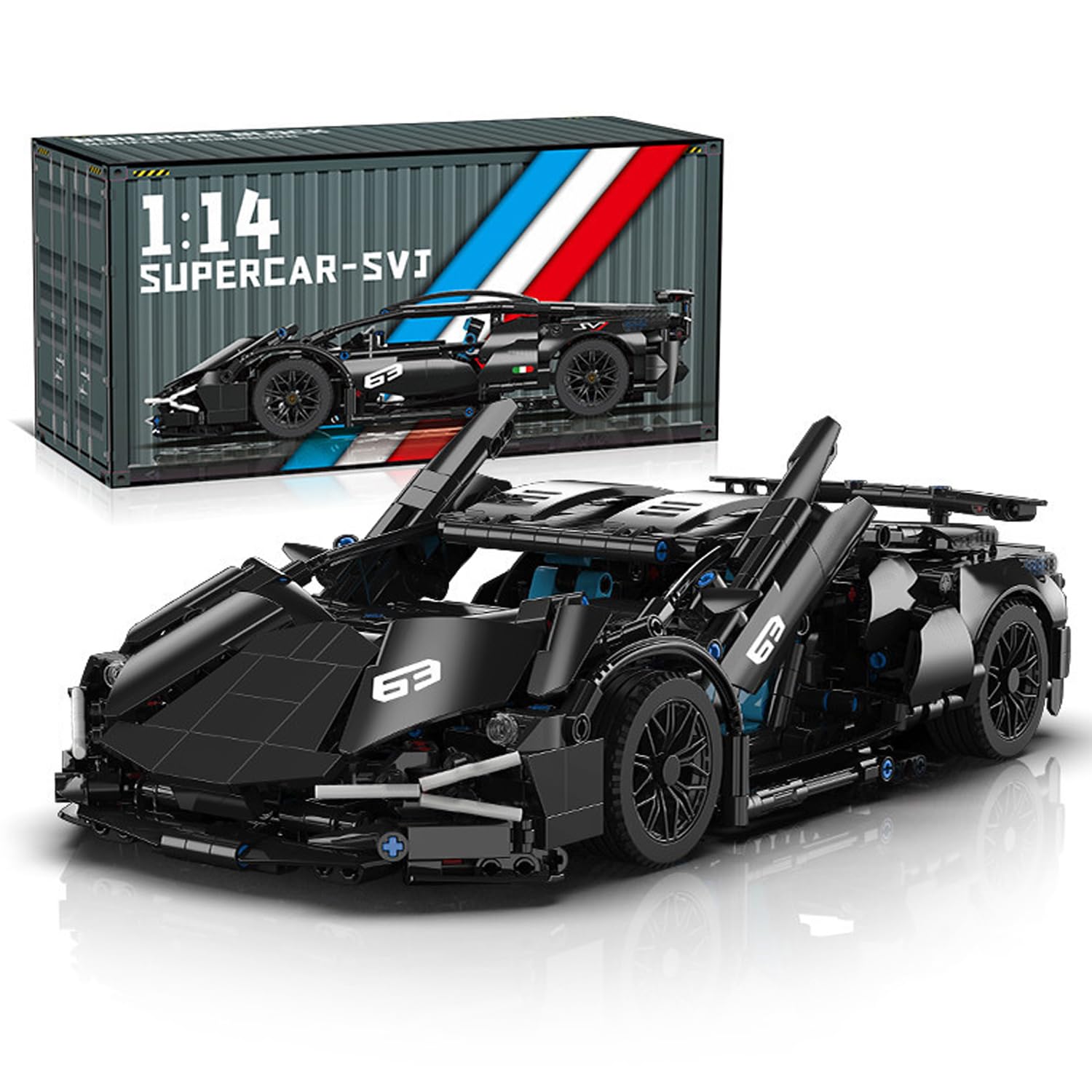 Technik Sport Car Building Blocks Set, 1314 PCS Super Sports Car Building Kit