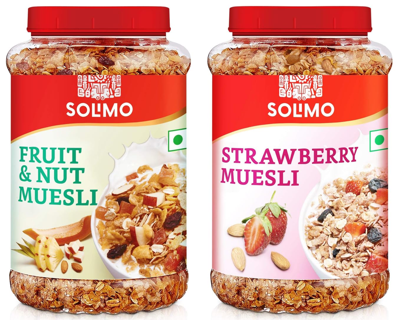 Amazon Brand Solimo Fruit and Nut Muesli 1kg & Amazon Brand Solimo
