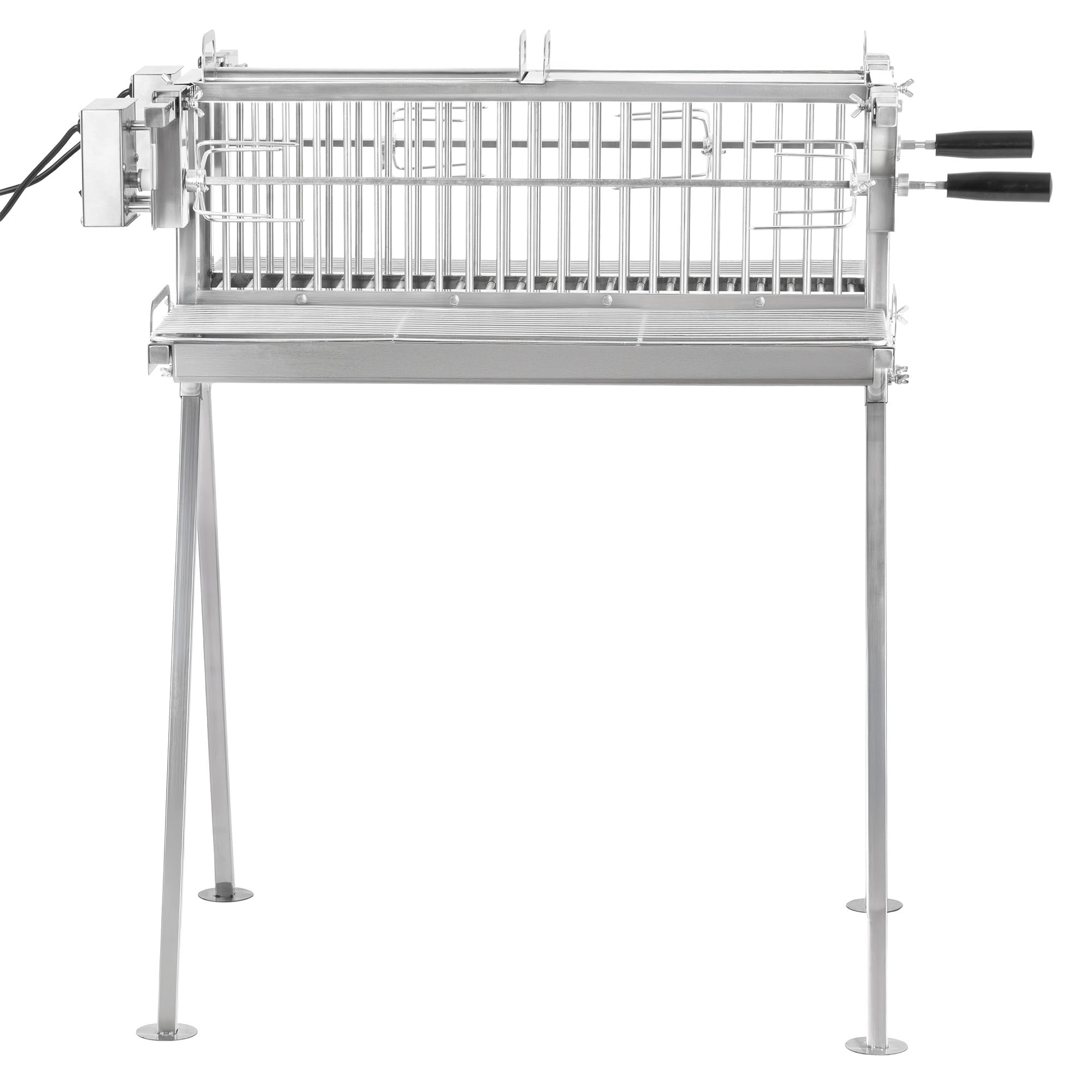 BBQ-Toro Edelstahl Doppel Spießgrill mit Motor | Vertikalgrill mit zwei Grillspießen, Hähnchengrill | Spießbratengrill, Elektrischer Drehspieß Grill | Rotisserie Grill, Drehspießröster