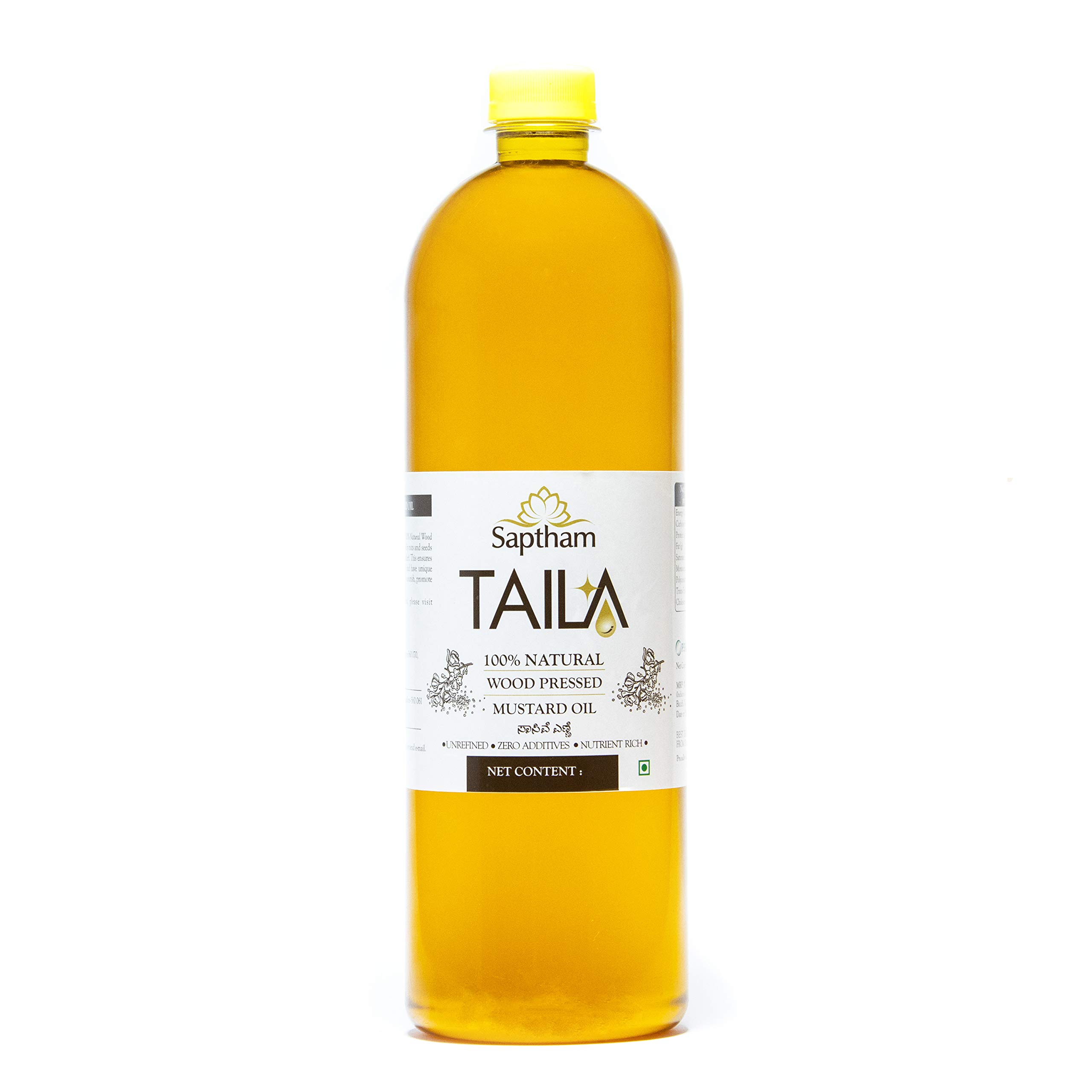 Saptham 100% Wood Pressed/Cold Pressed Mustard Oil- 1L |Pure & Natural |Healthy Cooking Oil |Goodness of Omega 3 & 6 |Perfect blend of Health, Taste & Aroma |Unadulterated | Kachi Ghani Sarso Tel (1 L) (B099NQ5CVH) Amazon Price History, Amazon Price Tracker