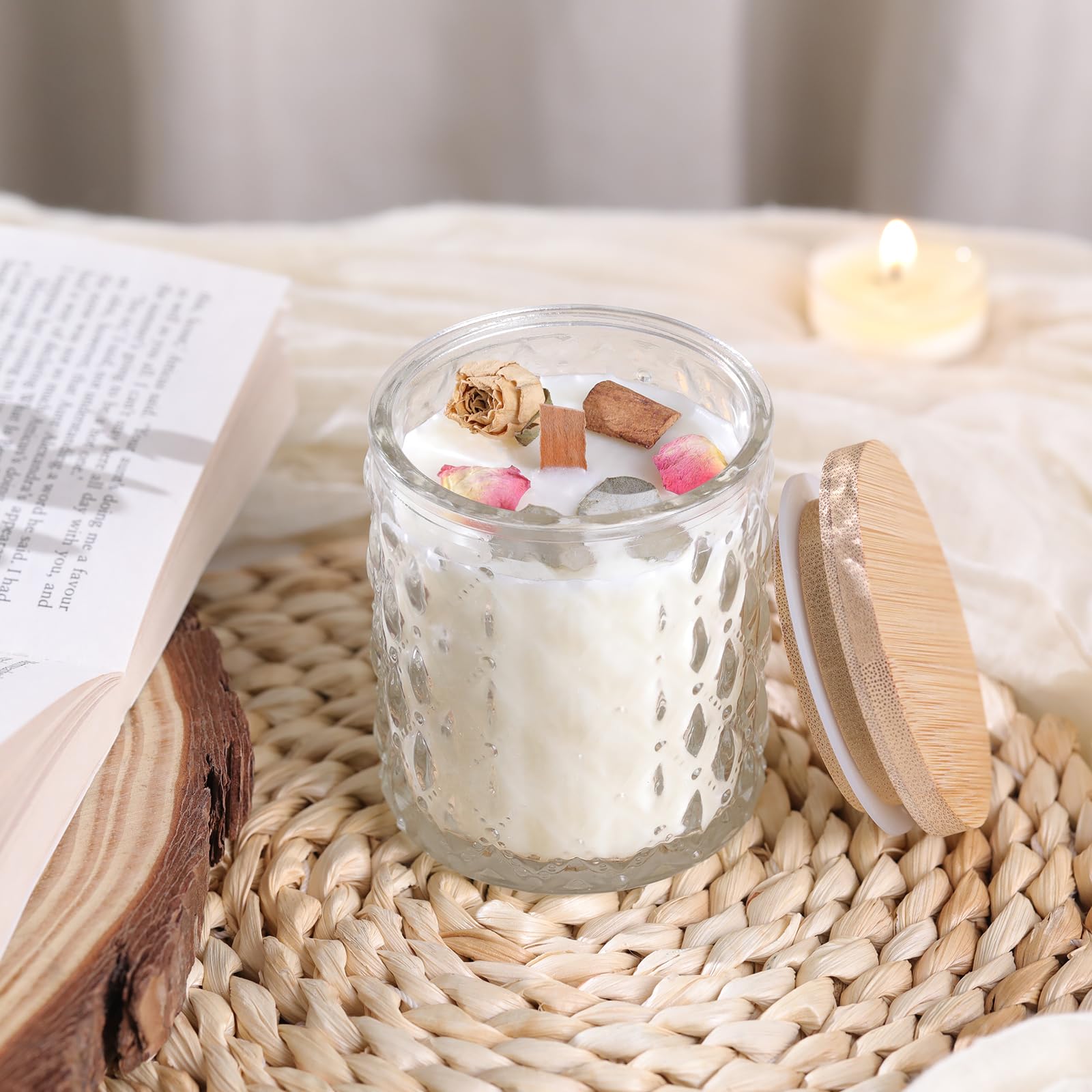 Pot Bougie NITIME Lot De 10 Pots à Bougies épais De 200 Ml Pour La Fabrication De Pot Pour Bougie En Verre