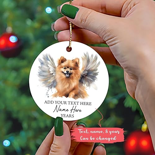 Vista 59 de Adorno conmemorativo personalizado de Bulldog Inglés – Alas de ángel, regalo de Navidad personalizado para perro, mamá y papá Adorno de Bulldog