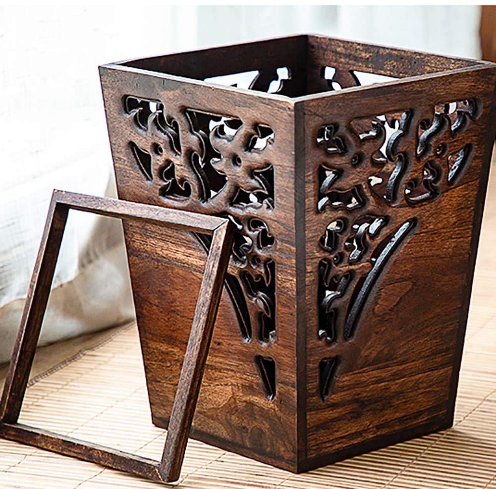 Bac de recyclage maison et bureau : la corbeille bois polyvalente