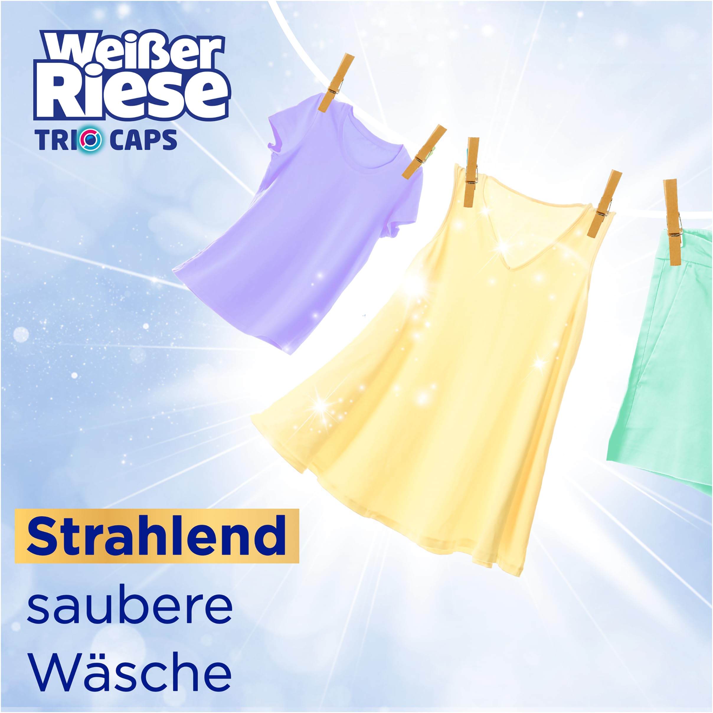 Weißer Riese Universal Trio-Caps Aromatherapie Lotus (120 Waschladungen), Waschmittel mit Good Mood-Duft für unwiderstehlich duftende & strahlend saubere Wäsche, 100% recycelbar