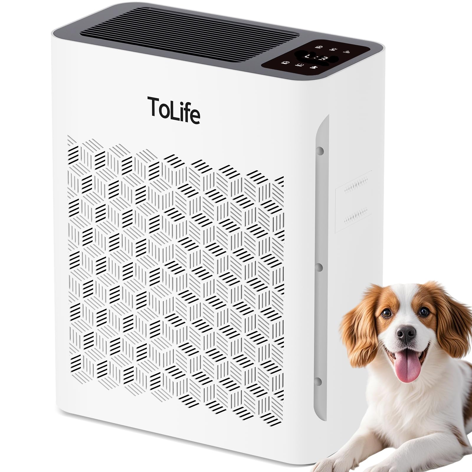 Photo 1 of **FACTORY SEALED** Tolife Air Purifier Large Room, Air Purifiers for Home Pets Hair with Washable Filter, Air Cleaner for Bedroom up to 1095 Ft² Dust Smoke Odor, Sleep Mode, Timer, White