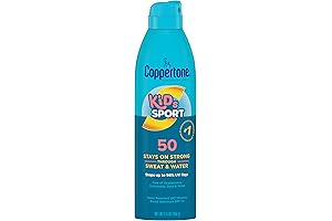 Coppertone SPORT Kids Sunscreen Spray SPF 50, Water Resistant, Continuous Spray Sunscreen...