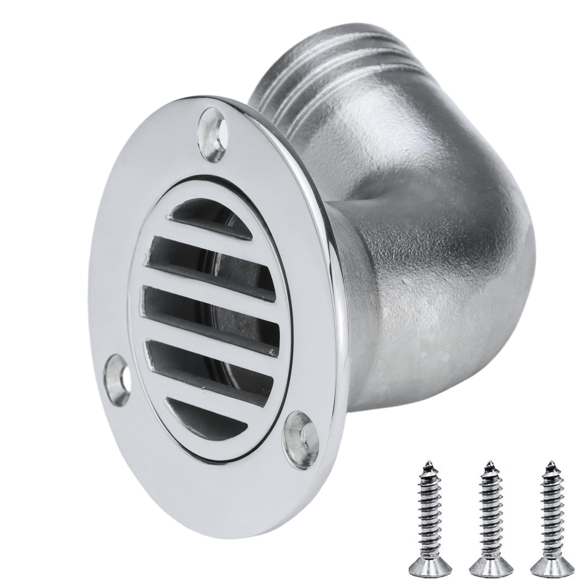 YANYUCB Boat Deck Floor Drain Fittings,Marine Grade 316 Stainless Steel Deck Drain Fittings,Thru Hull Deck Drain Scupper Pipe with Screws,for Boat,