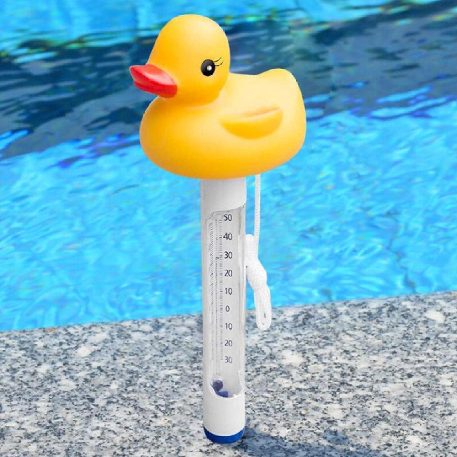 Termometro galleggiante per piscina, ampio display con stringa, facile da leggere, resistente agli urti con stringa per piscine all'aperto e al coperto e spa, 3 pezzi