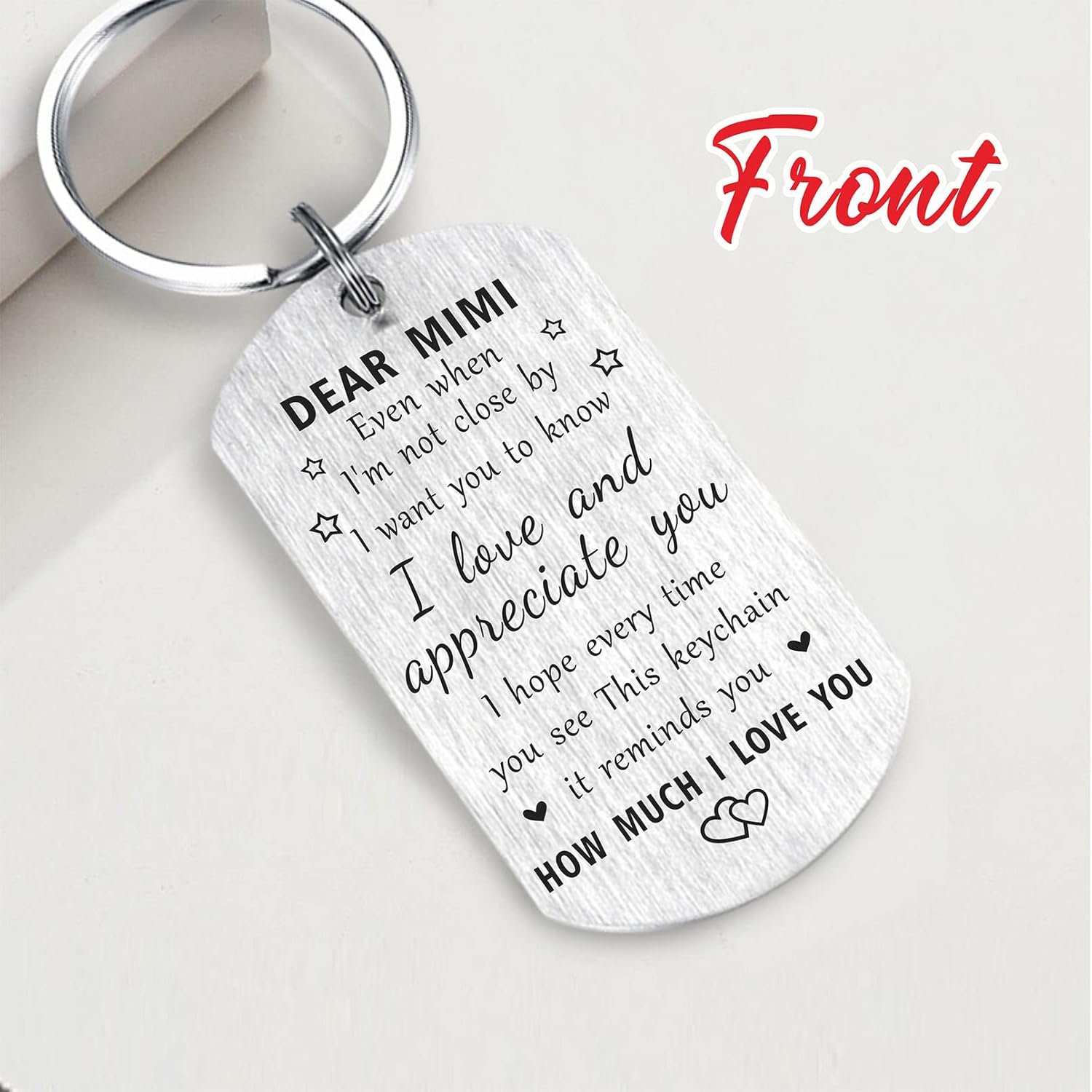 Resdink Mimi Valentines Day Gifts for Women- Remember I Love You Mimi Birthday Mothers Day Keychain for Appreciation Retirement Decorations Long Distance Present - Image 4