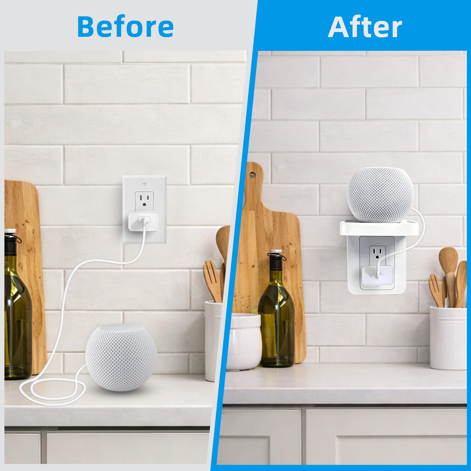 Apple Homepod mini Wall Mount,OutletShelf Holder, Outlet-shelves