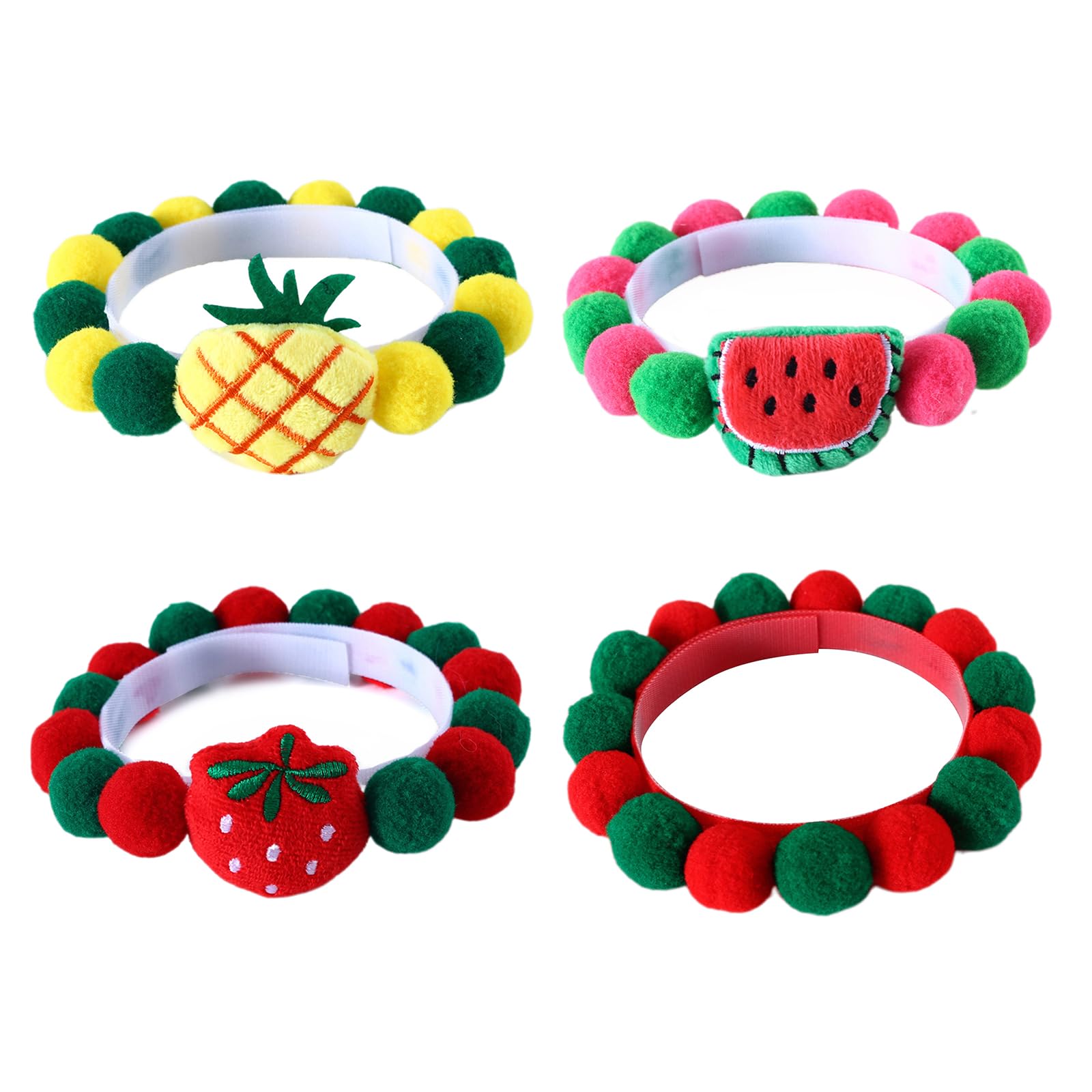 fztonk Cats Choker Dog Collar Pompoms Collar Necklace Decorative Pet Neck Jewelry Supply Pompoms Necklace Party Supplies Pet Accessories for Small Dogs