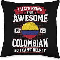 Vista 1 de 99 Gifts Colombian Fan T-Shirts & Jersey Colombia Being Awesome Colombians - Almohada para hombre y mujer, 16 x 16 pulgadas, multicolor