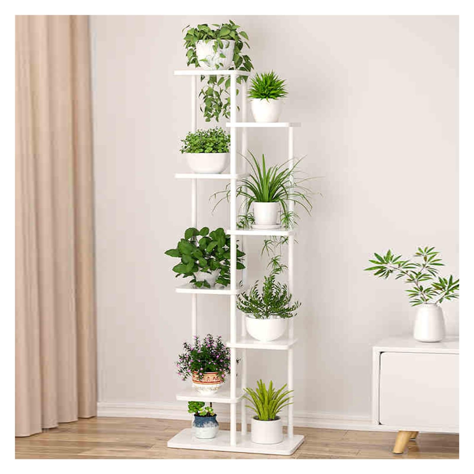 Generisch Modern 3-Tier Metal Plant Stand - Vertical Flower Rack for Balcony & Corners, Stylish Home Decor & Pot Storage (Color2, 48x24x128cm)