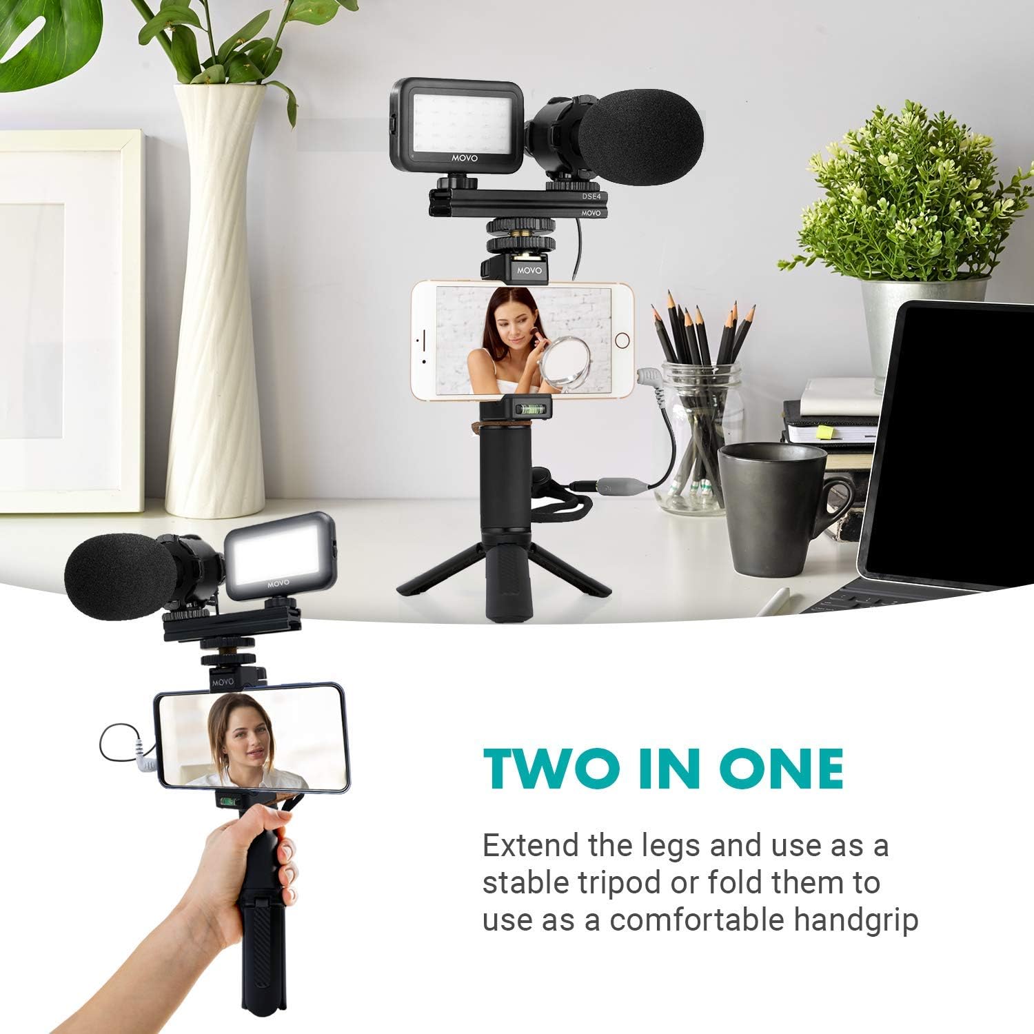 Special Movo Smartphone Video Kit V7 Vlogging Kit with Tripod, Grip Rig, Stereo Microphone, LED Light and Wireless Remote - YouTube Equipment Compatible with iPhone, Android Samsung Galaxy, Note Discount 90% Movo Smartphone Video Kit V7 Vlogging Kit with Tripod, Grip Rig, Stereo Microphone, LED Light and Wireless Remote - YouTube Equipment Compatible with iPhone, Android Samsung Galaxy, Note