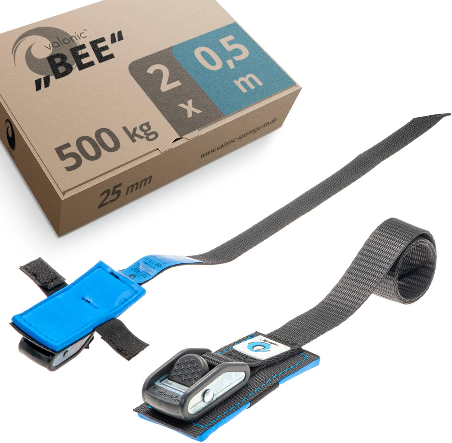 10x Spanngurte 25mm X 50cm - Zurrgurte Mit Metall-Schnalle Bis 250kg