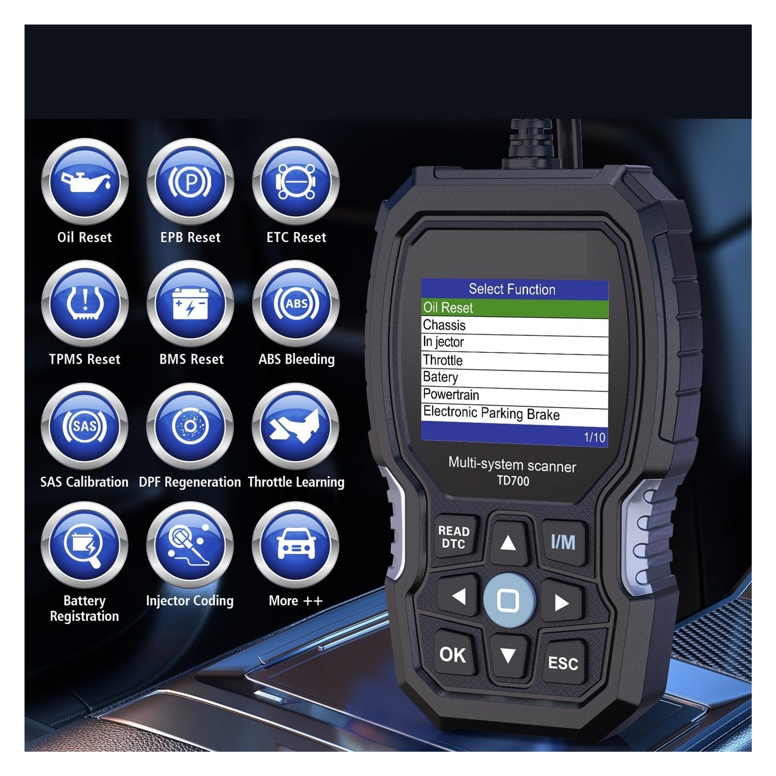 TD700 OBD2 Scanner Engine Car Diagnostic Scan Tool Czytnik kodów błędów