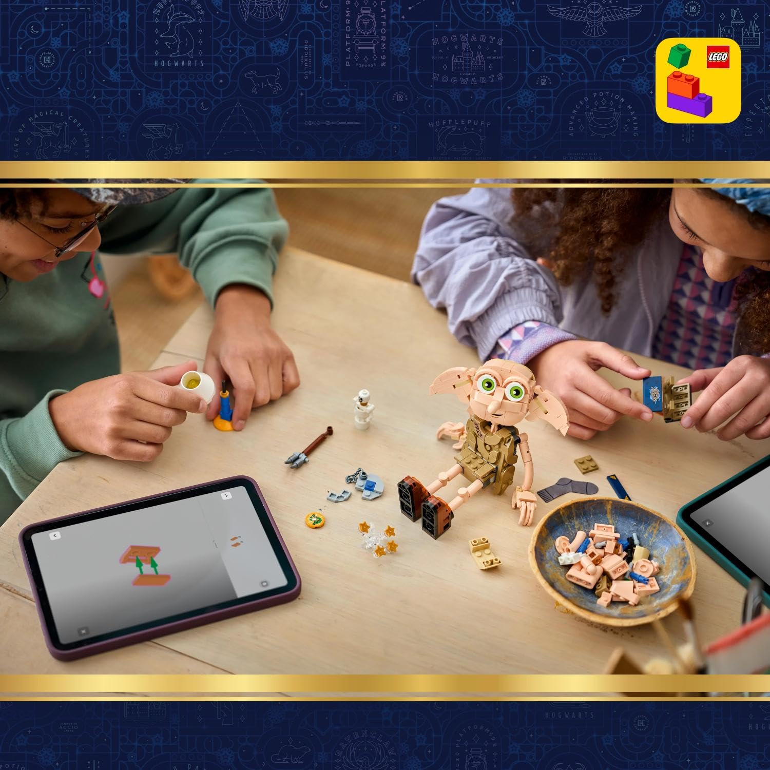 LEGO Harry Potter Dobby l’Elfe Libre - Jouet - Maquette se Transformant en Figurine de Kreattur - Décoration de Chambre d'enfant DIY - Cadeau pour Fille, Garçon ou Fan dès 8 Ans 76469