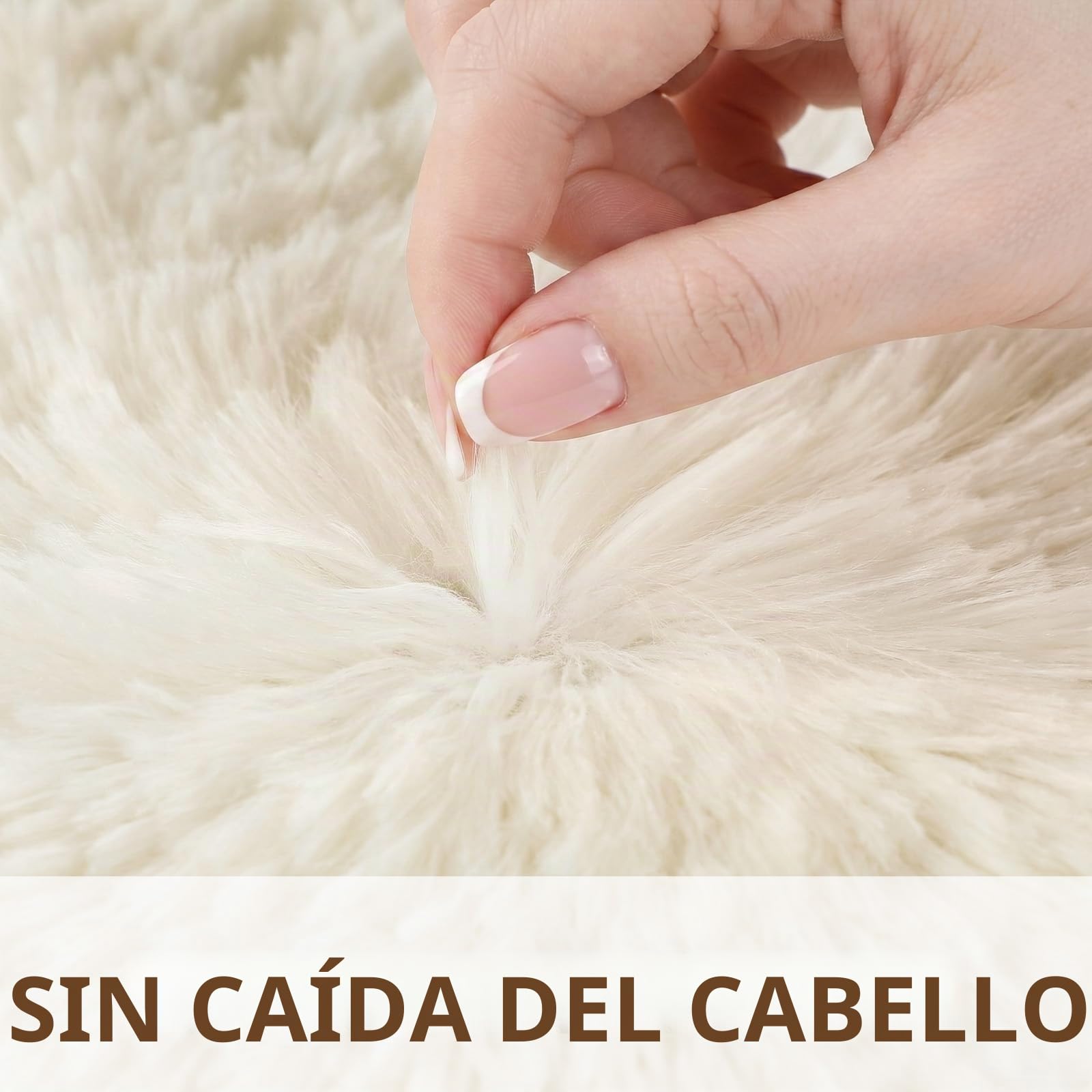Sour Lemon Alfombra de pelo largo, color crema, lavable, antideslizante, 200 x 300 cm, para salón y dormitorio, habitación infantil