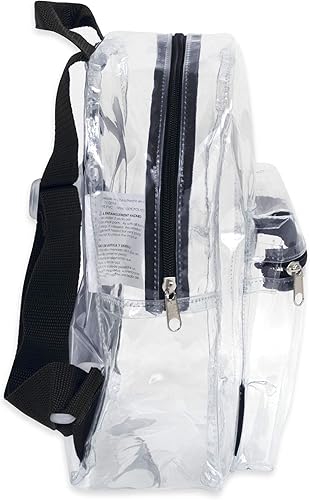 Miniatura 3 de MADISON & DAKOTA Clear Mini Backpacks for Beach, Travel - Stadium Approved Bag with Adjustable Straps