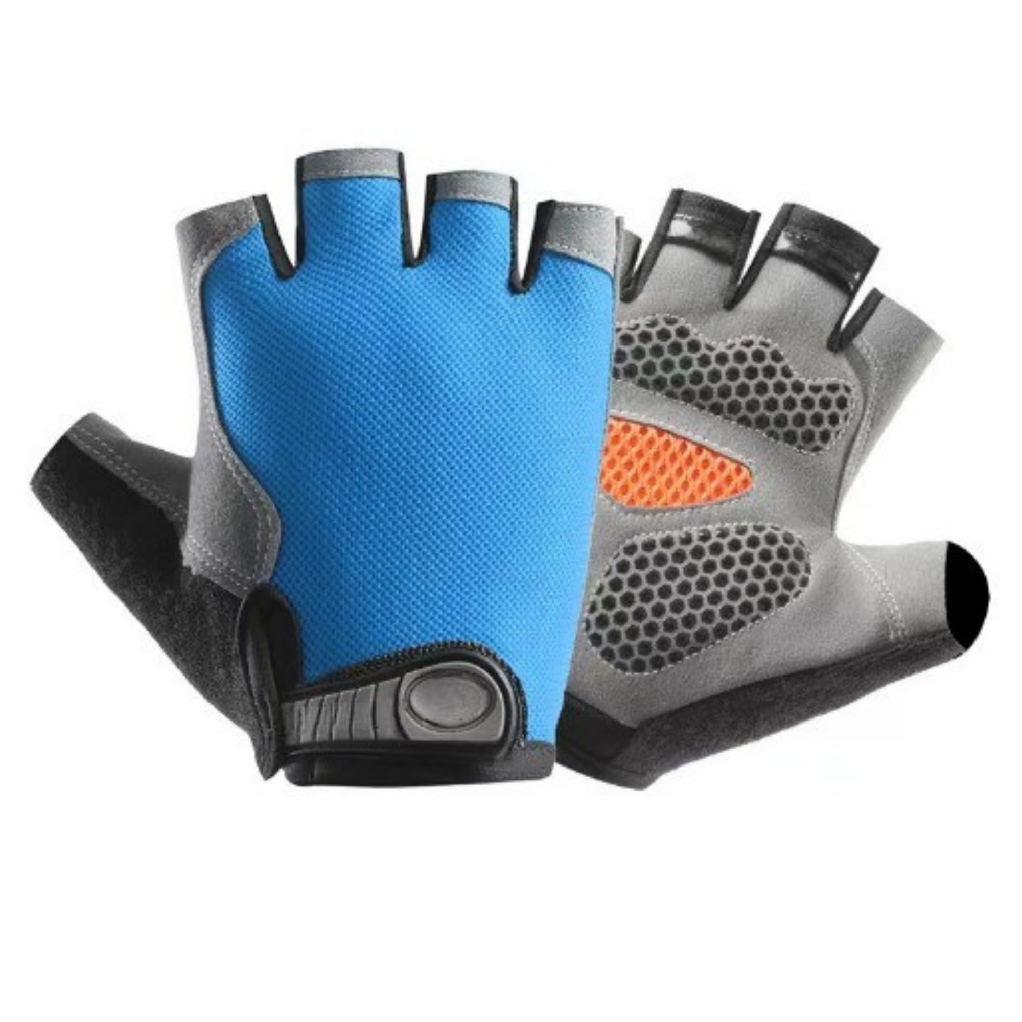 OnlyPRIME Gym Gloves Men and Women with Non-Slip Gel for Weightlifting, Cycling, Gym and Training | Breathable Fitness Gloves with Gel Pads (Blue, S)