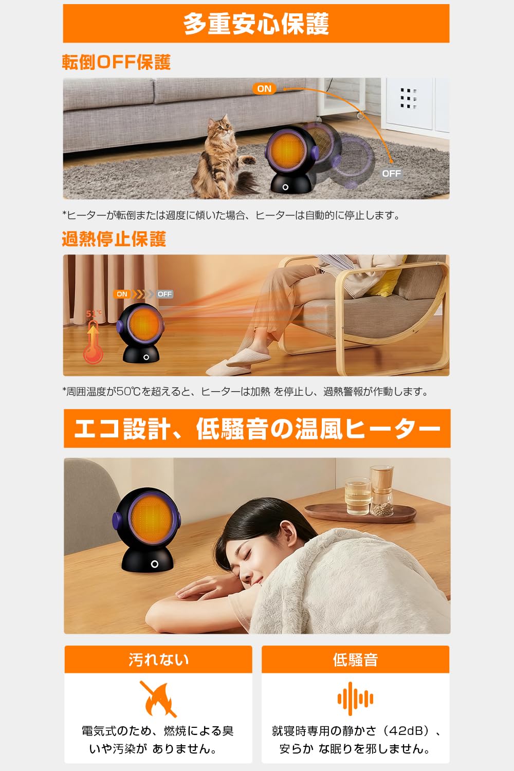 Amazon | CHUDA セラミックヒーター 小型 電気ファンヒーター ミニ