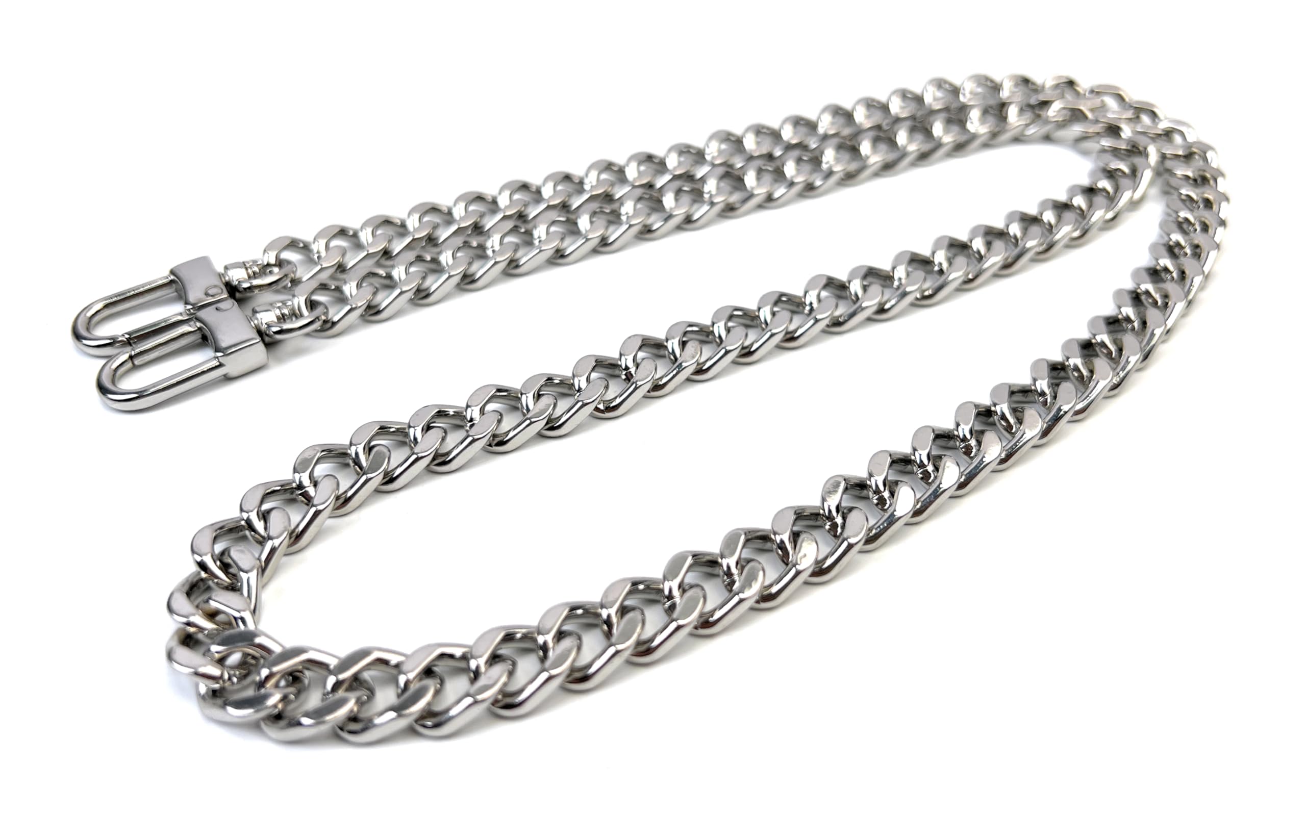 VersaKits 32 Inch Metal Silver Purse Chain Purse Strap Underarm Shoulder Link Chain Replacement for Underarm Baguette Bag Shoulder Bag