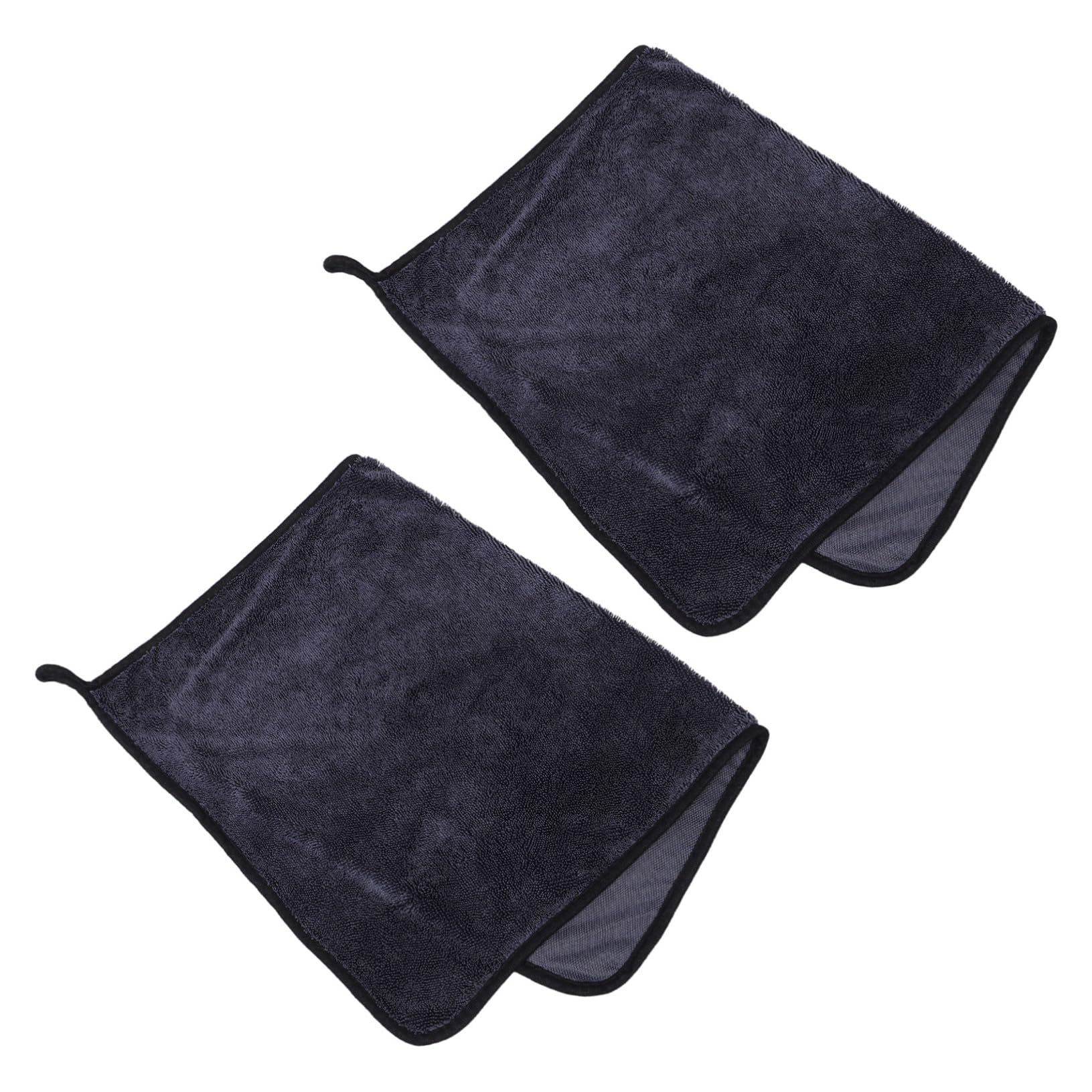 NOLITOY 2Pcs High Absorbency Car Cleaning Cloths Quick Drying Microfiber Towels for Windows Glass Durable Gentle Car Detailing Cloths Grey